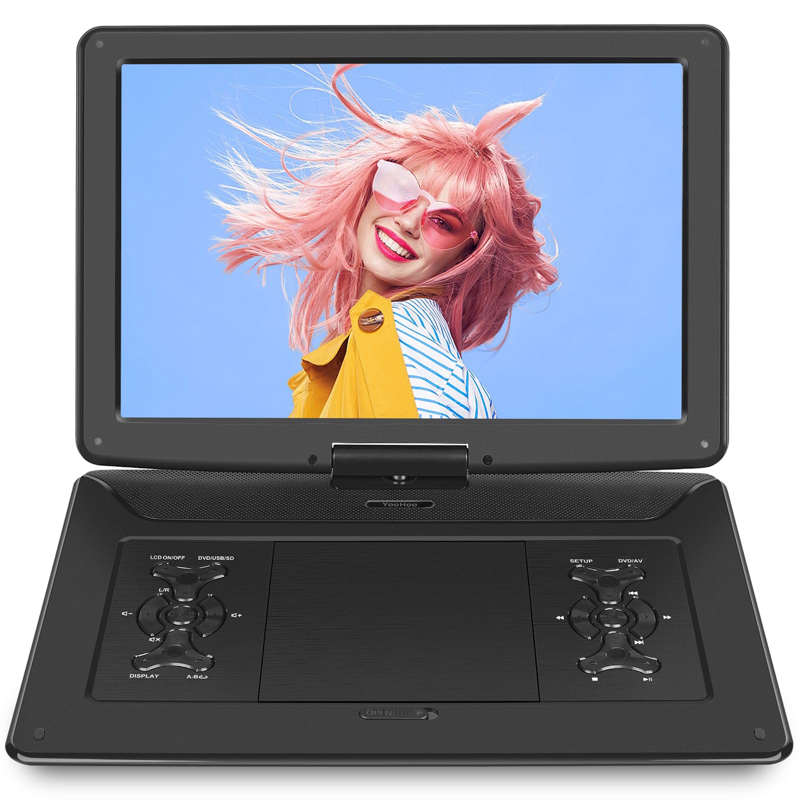 ???????????? 17.9'' Portable Dvd Players With Large Screen, 15.6'' Swivel Screen, 6 Hrs Battery Dvd Player Portable With Car Cha
