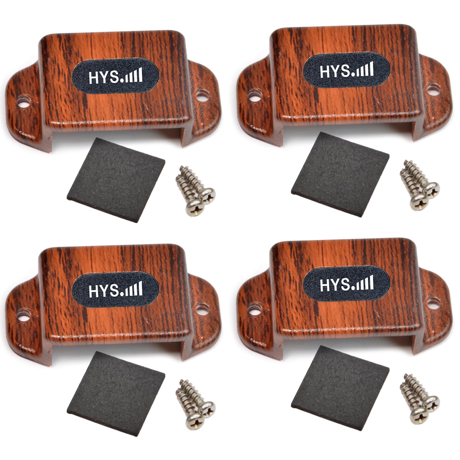 Hys Amateur Ht Single Side Radio Car Mount, Car Radio Mounting Kit With Screws For Handheld Cb Radio & Vhf Uhf Walkie Talkie Radios (Packing Of 4Pcs)