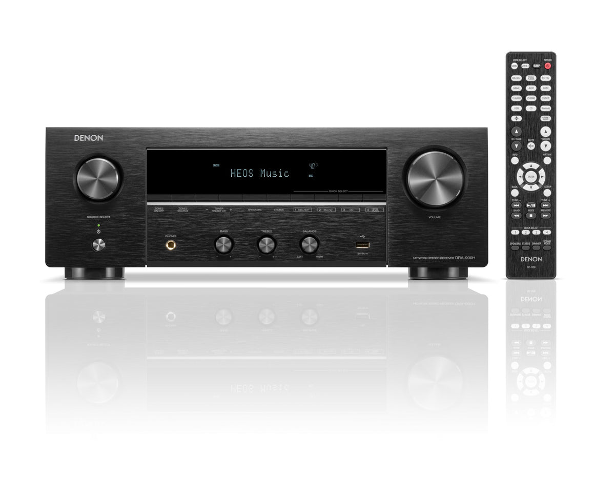 Denon Receiver Dra 900H   2 Channel Stereo Network Receiver   100W/Ch. Hi Fi Amplification, Built In Heos, Hdcp 2.3 Processing W