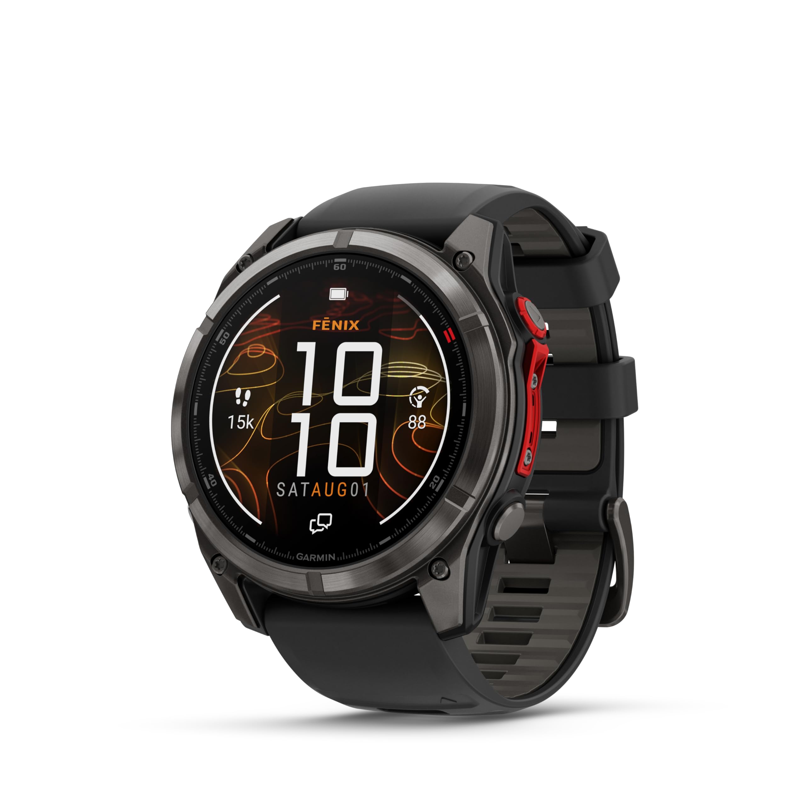 Garmin fenix 8 Pro - 51 mm, MicroLED, Sapphire, Carbon Gray DLC Titanium with Black/Pebble Gray