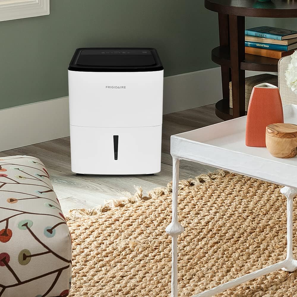 Frigidaire 22 Pint Dehumidifier. 1,500 Square Foot Coverage. Ideal For Small Rooms. 1.7 Gallon Bucket Capacity. Continuous Drain
