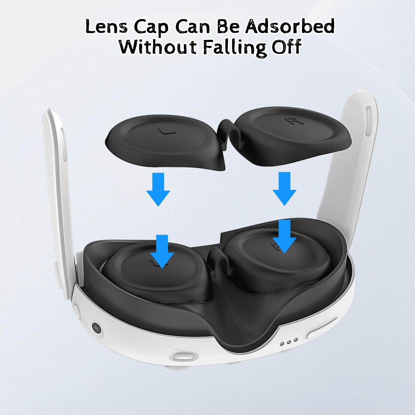 Relohas Deluxe 5 In 1 Silicone Accessories For Meta Quest 3, Vr Protective Case Set For Oculus Quest 3, Controller Grip Cover, V