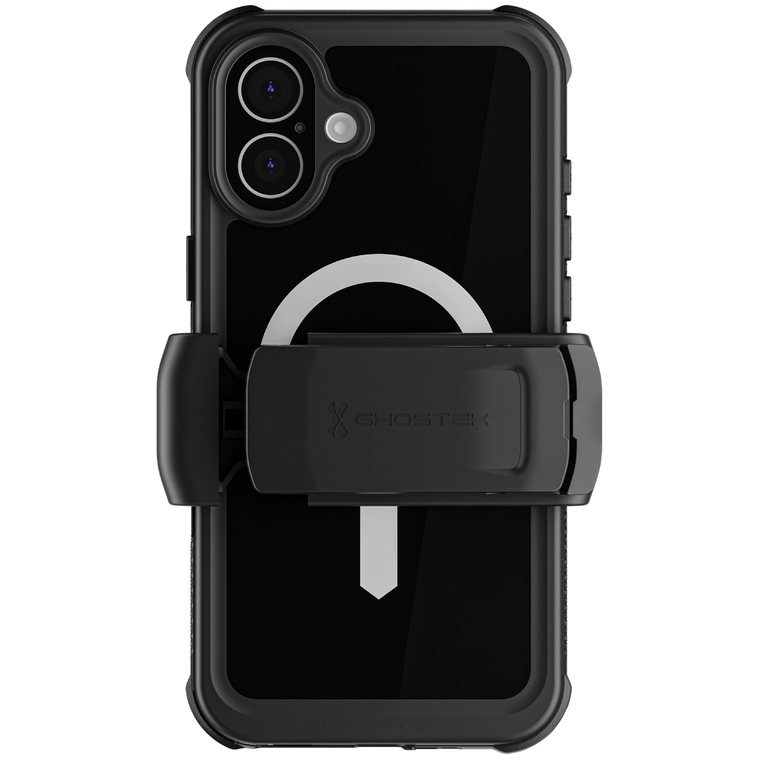 Ghostek Nautical Waterproof iPhone 16 Plus Case with Belt Clip Holster - Screen and Camera Protector, Apple MagSafe Compatible,