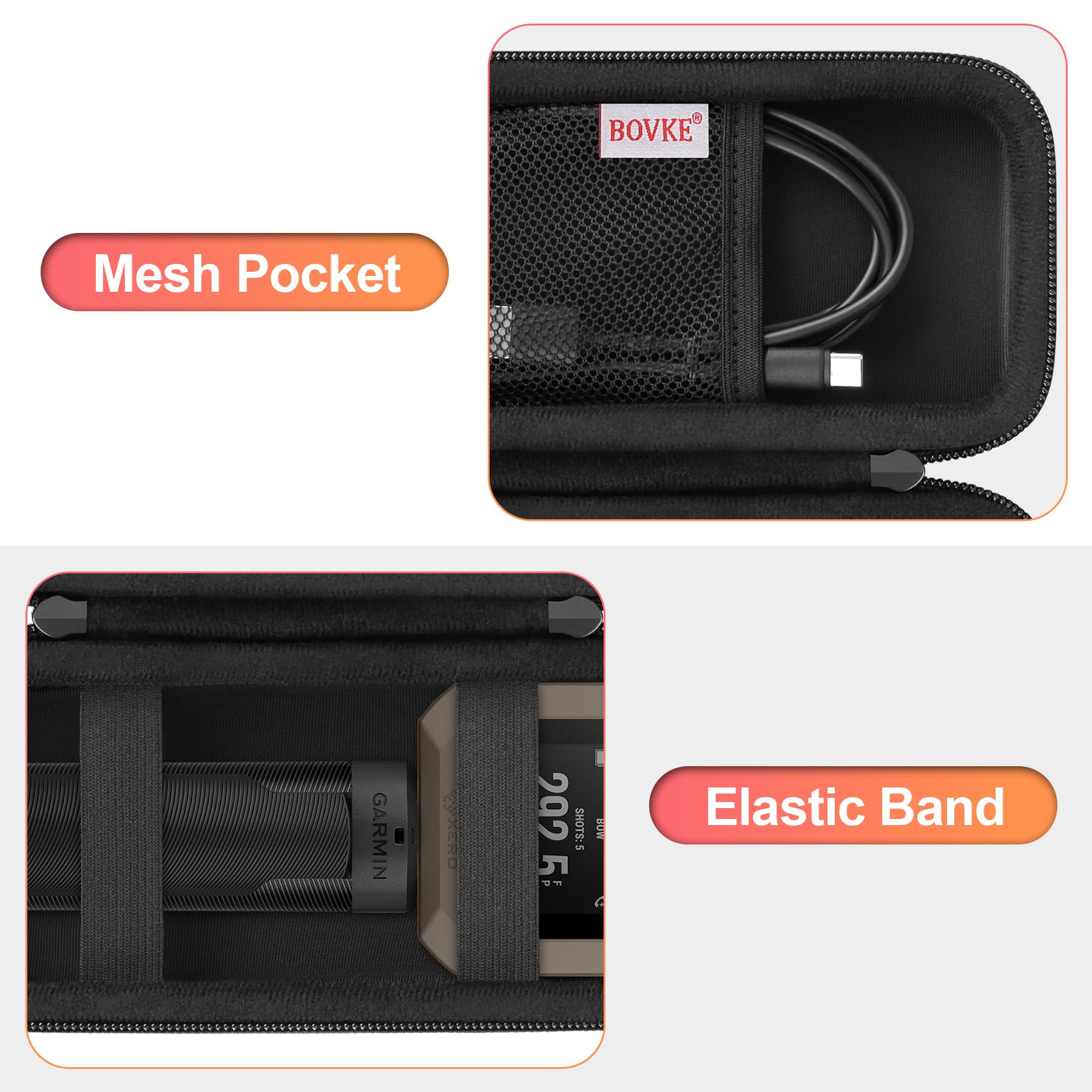 Bovke Carrying Case Compatible With Garmin Xero C1 Pro Compact Chronograph For Range Shooting, Garmin Xero C1 Pro Travel Storage