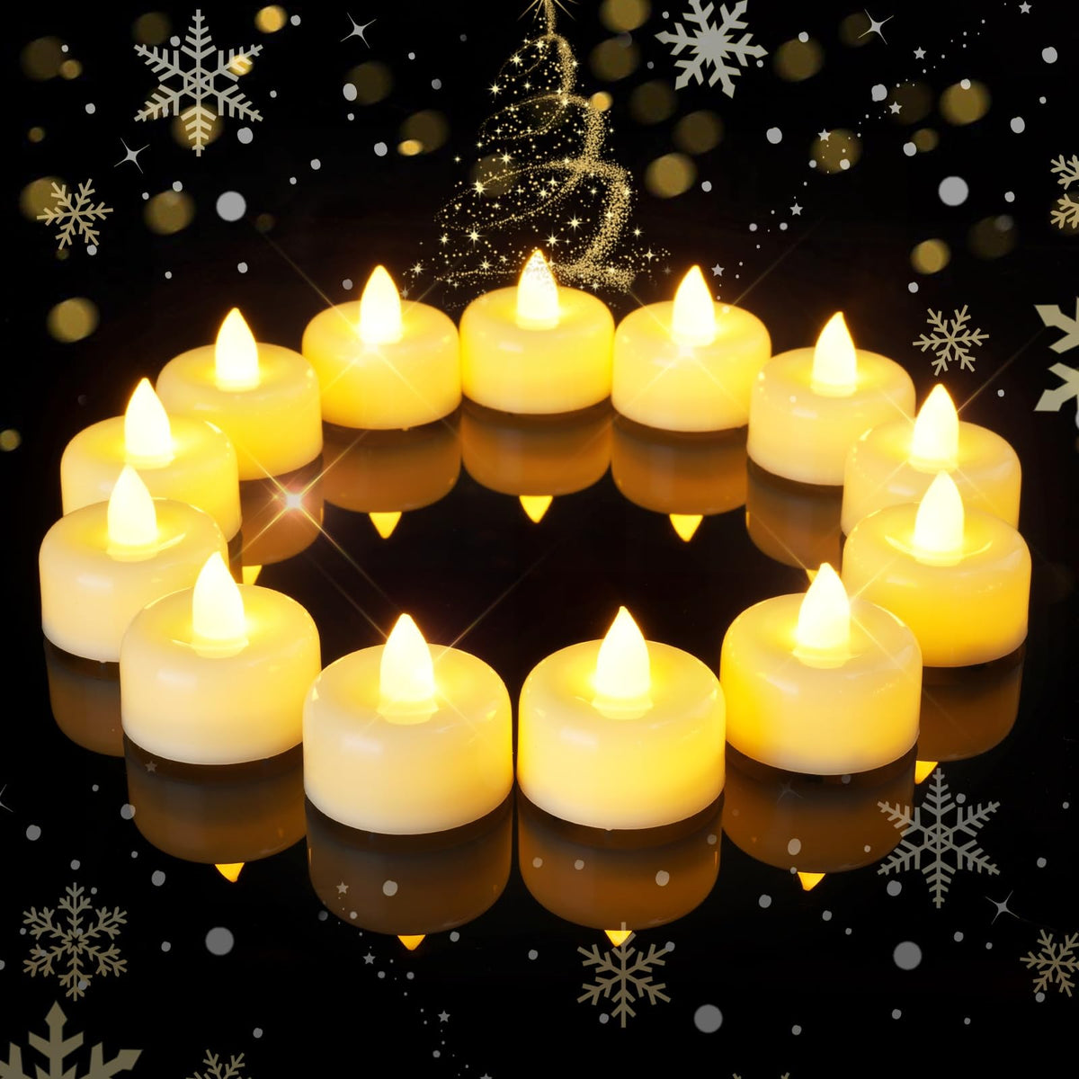 Raycare 150Pack Flameless Candles, Battery Operated Led Tea Lights, Long Lasting Fake Candles, Electric Candles For Wedding, Hol