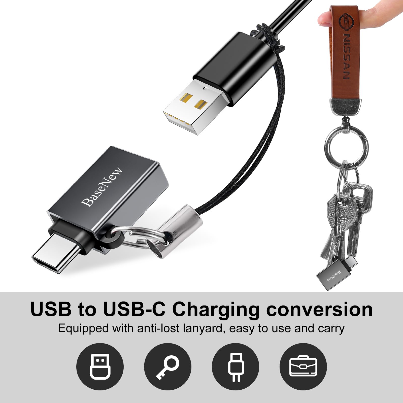 Basenew Usb C To Usb Adapter 6 Pack,Usb To Usb C Adapter,Usb C To Usb A Adapter,Usb C Adapters,C To Usb Adapter For Macbook Pro/