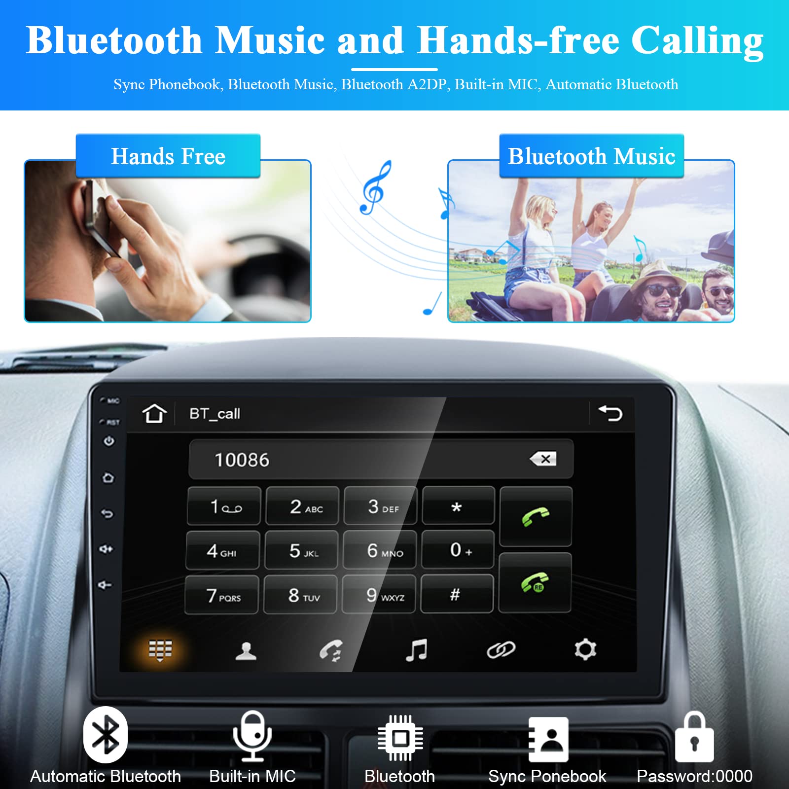 Roinvou Android Car Radio For Honda Cr V Crv 2002 2006, 9'' Touchscreen In Dash Gps Navigation With Mirror Link Bluetooth Wifi F