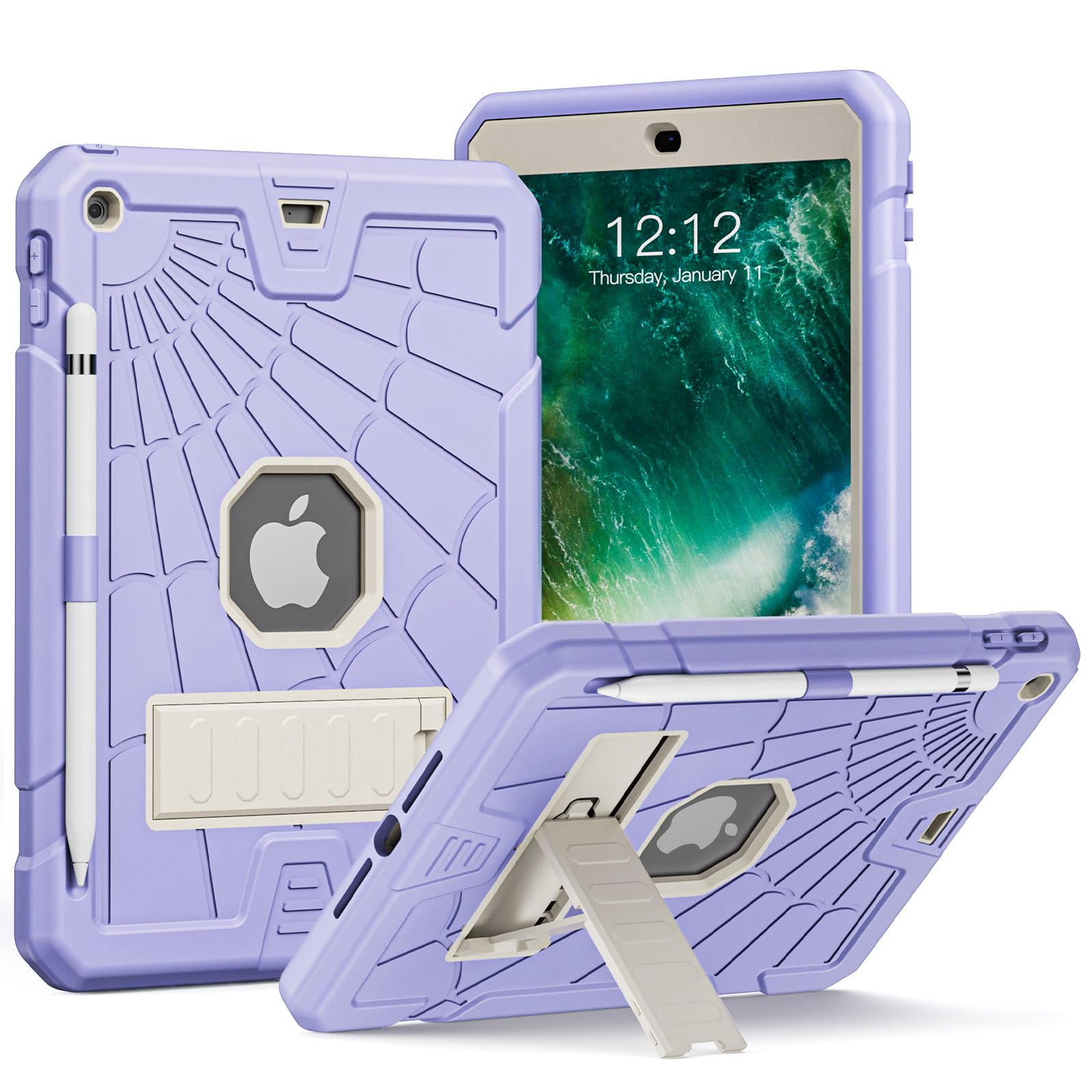 Sibeitu Ipad 6Th Generation Cases For Kids | Ipad 5Th Generation Case 9.7 Inch W/Pencil Holder Ipad 9.7 Case W/Stand For Boys Gi