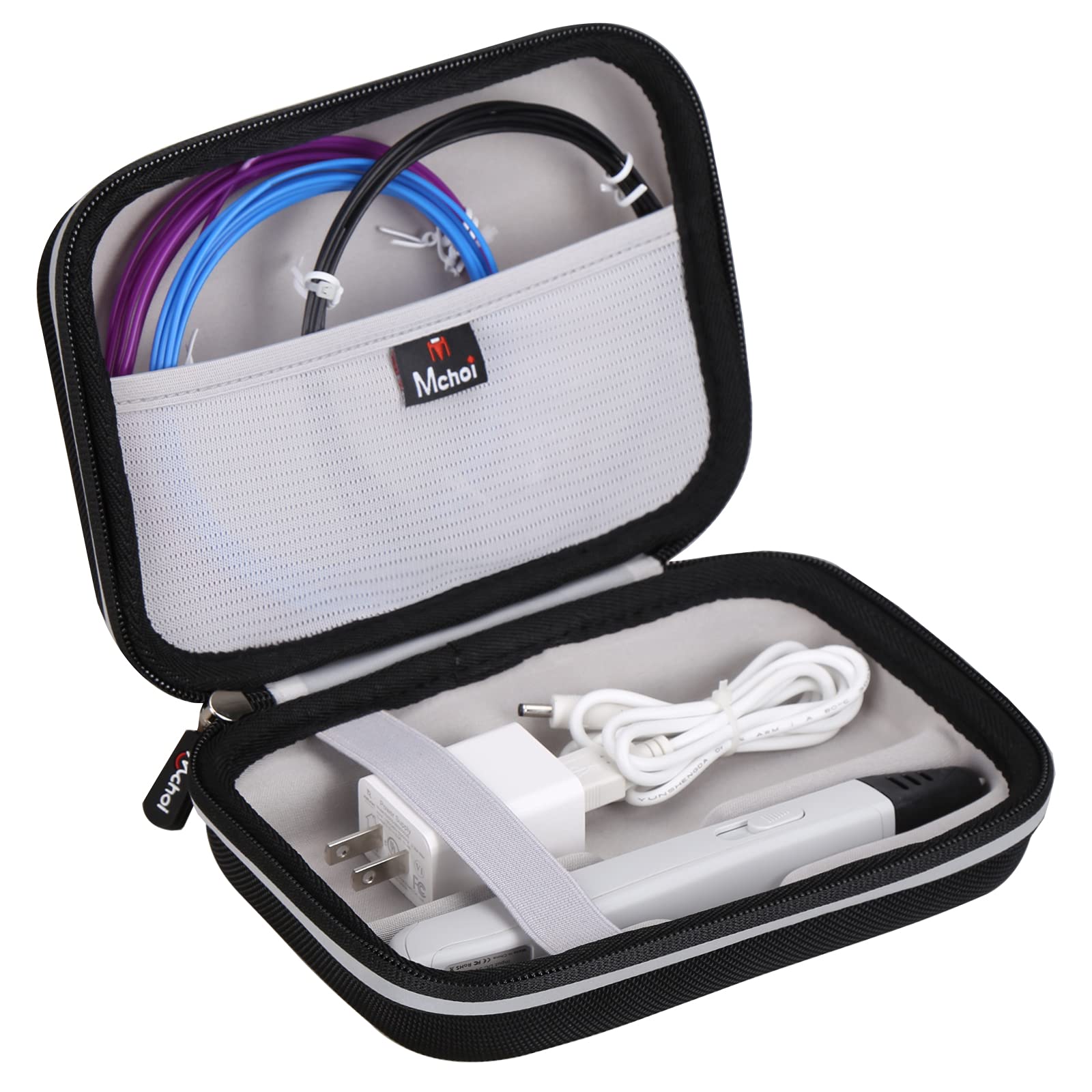 Mchoi Hard Carrying Case Suitable For Mynt3D Super / Mynt3D Professional / Mynt3D Pro Printing 3D Pen, Shockproof Waterproof Bla