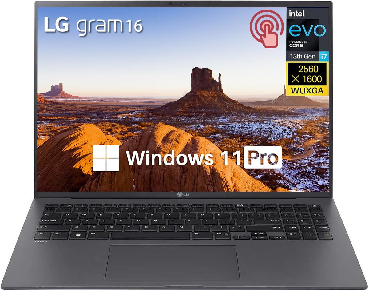 Lg 2024 Newest Gram 16 Lightweight Business Laptop, 16'' 2K Wqxga Touch Screen, 13Th Intel Evo Core I7 1360P Cpu(12 Core), 16Gb