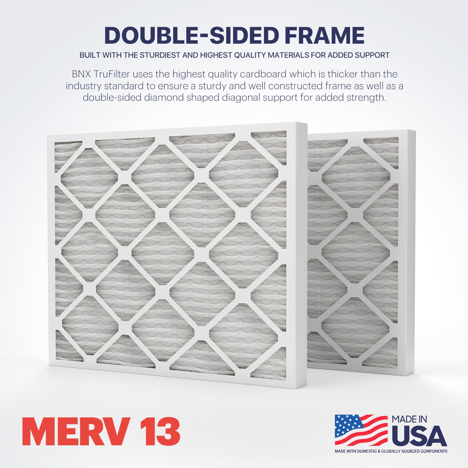 Bnx Trufilter 16X25X2 Air Filter Merv 13