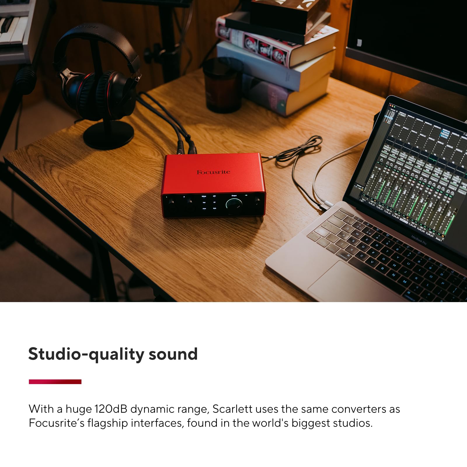 Focusrite Scarlett 4I4 4Th Gen Usb Audio Interface, For Musicians, Songwriters, Guitarists, Content Creators   High Fidelity, St