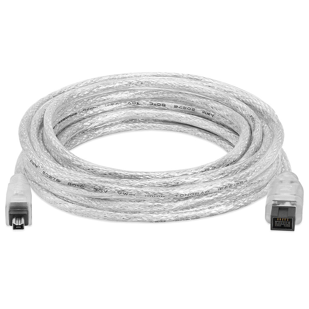 Cmple  15FT Bilingual FireWire 800/Firewire 400 Cable  IEEE 1394 High Speed Firewire 9 Pin to 4 Pin Cable for MacBook