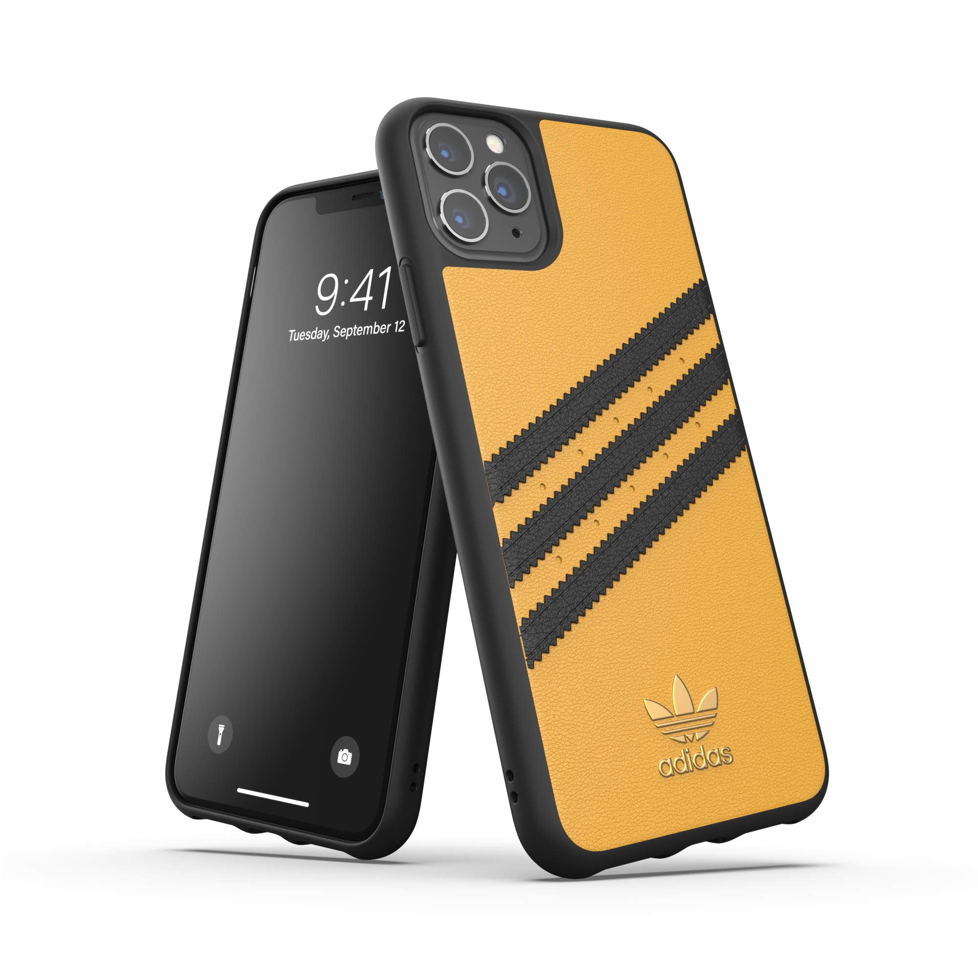 Adidas New Or Moulded Case For Apple Iphone 11 Pro Max   Black Gold