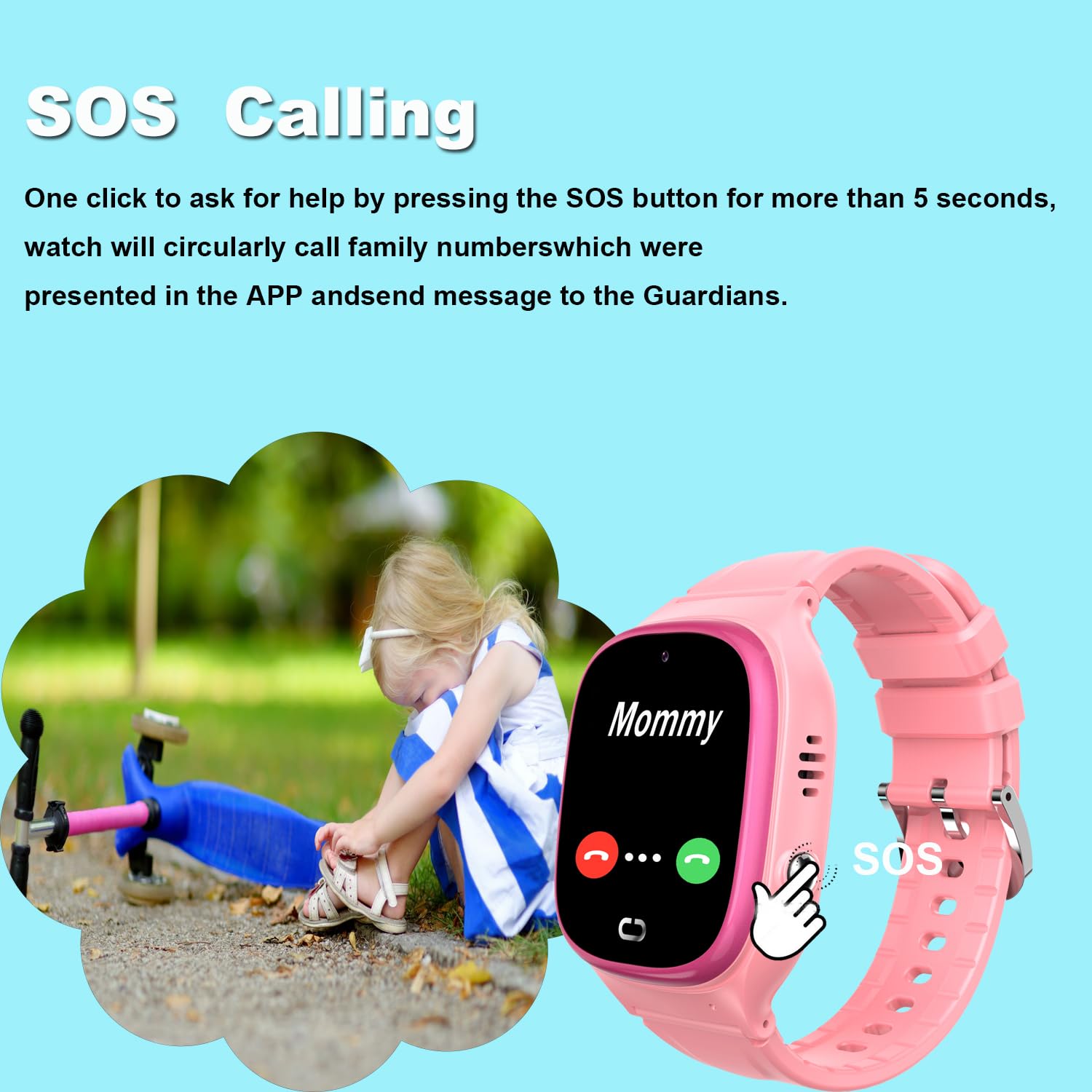 Kids Smart Watch Lbs Tracker - Boys Girls Smartwatches For 3-12 Year Old With Sos Camera Alarm Call Camera Class Non Disturb 12