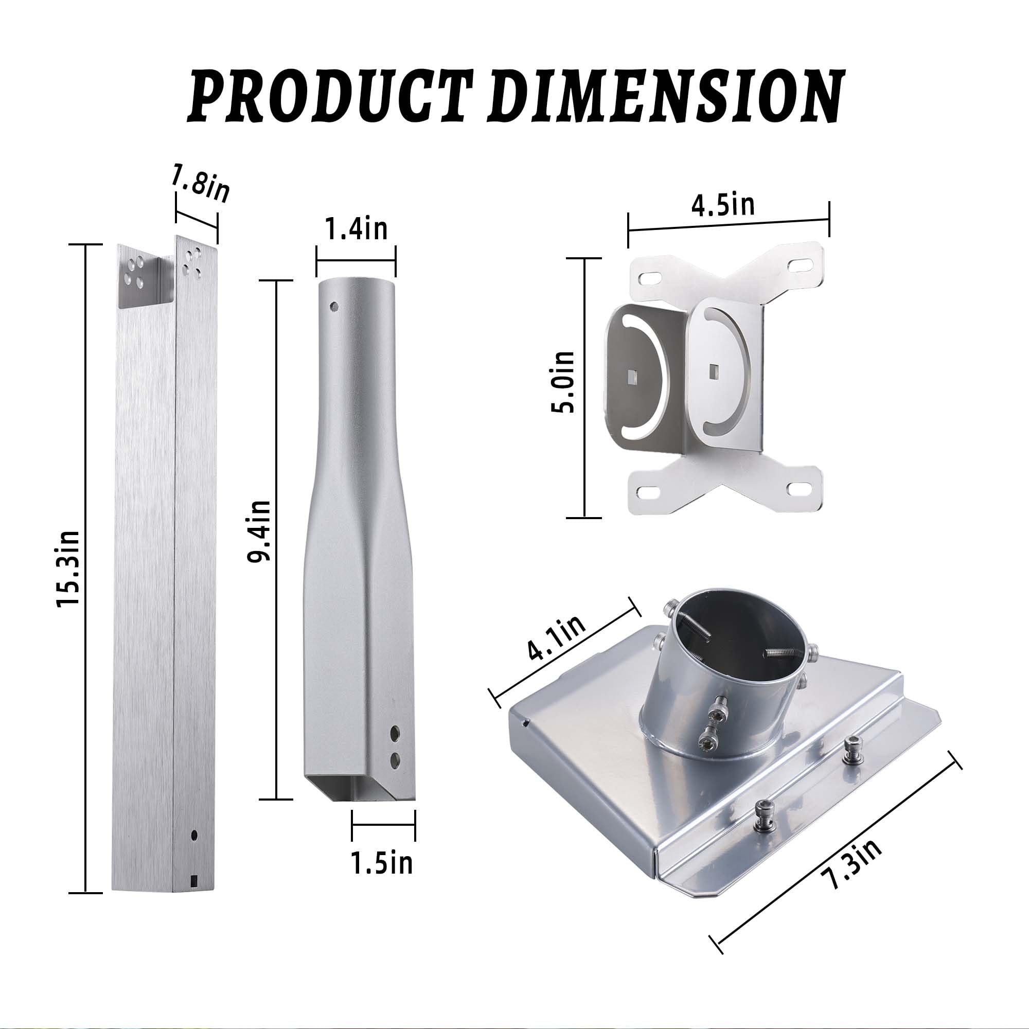 Starlink Gen 3 Adjustable Mount Kit Starlink Gen 3 Pipe Adapter, Starlink Gen 3/V3 Wall Mount, Roof Mount, Pole Mount, Long Wall
