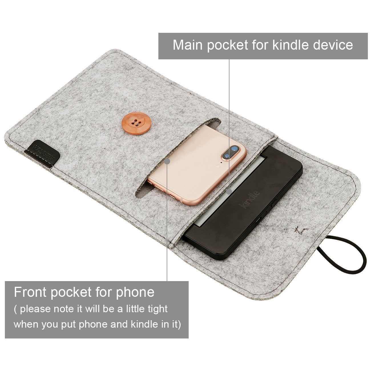 Walnew Soft Sleeve For 6'' Kindle Sleeve Bag For Kindle 2019/ Kindle 4/5/Kindle Touch/Kindle Paperwhite/Kindle Paperwhite 10Th/K