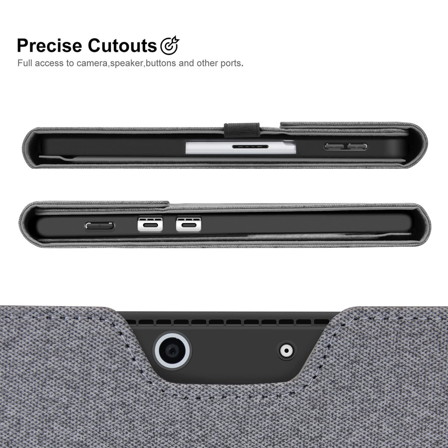 Megoo Surface Pro X Case Cover For Microsoft Surface Pro X 13 With Stylus Pen Holder Multiple Angle Adjustment Folio Stand Prote