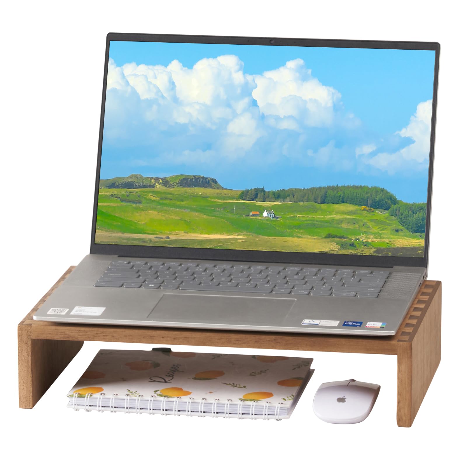 Kirigen Monitor Stand Wooden   Desk Stand Wood For Computer/Laptop/Tv Printer   Monitor Arms & Stands Desk Riser For Office Desk