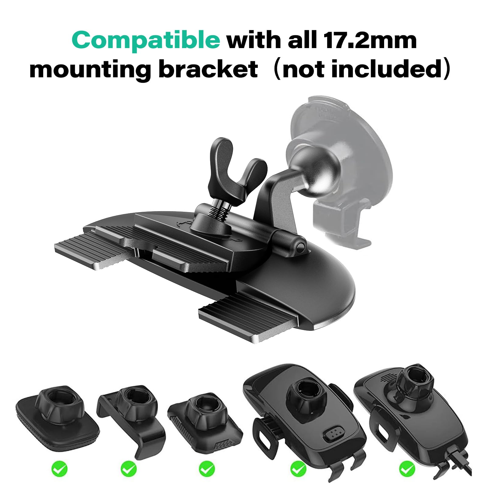 Icarmount Replacement Cd Player Phone Mount Base Car Phone Holder Part, 17.2Mm Ball Joint Cd Slot For Phone Mount Holder, Magnet
