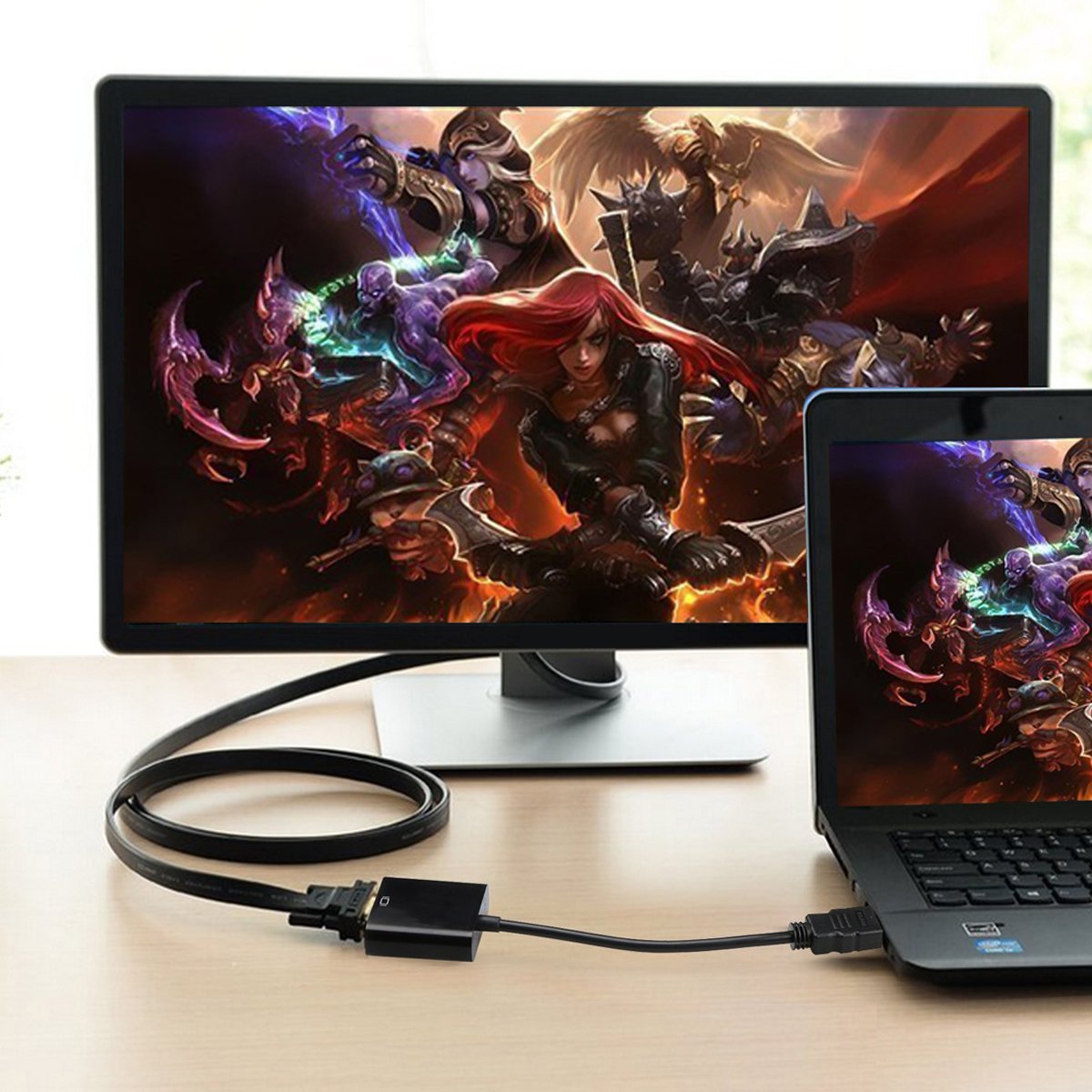 Honshen Hdmi To Vga 1080P Hdmi Male To Vga Female Video Converter Adapter Cable For Pc Laptop Hdtv Projectors And Other Hdmi Inp