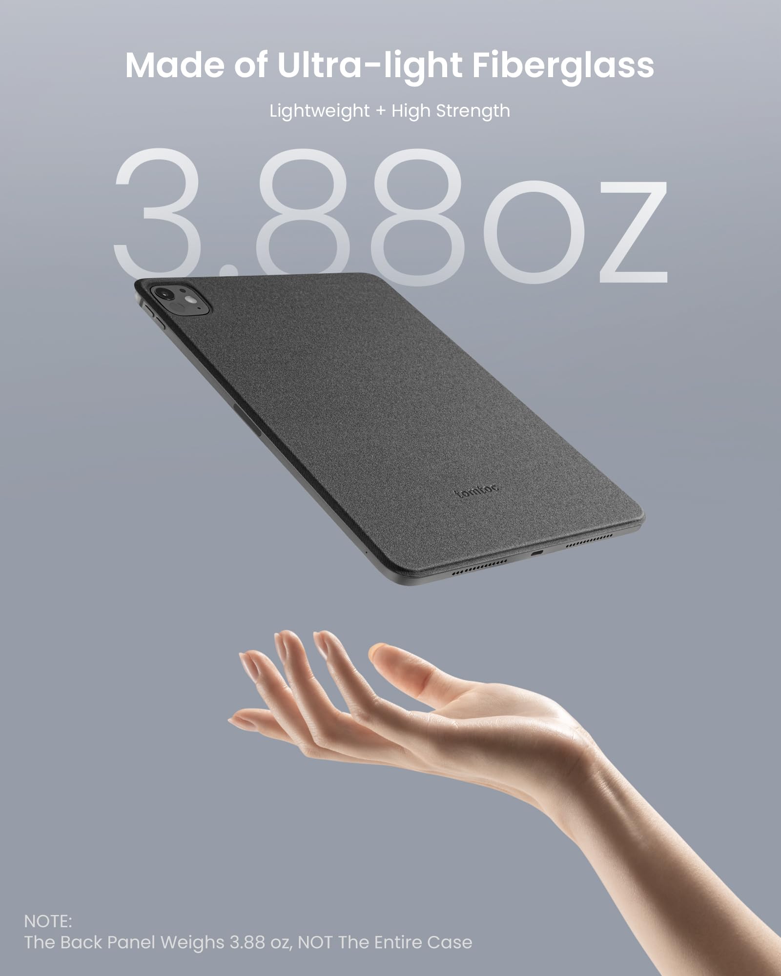 Tomtoc Ipad Pro Detachable Folio Case For 2024 New 11 Inch Ipad Pro M4 Only, Separable Slim Protective Panel & 4 Modes With Ultr