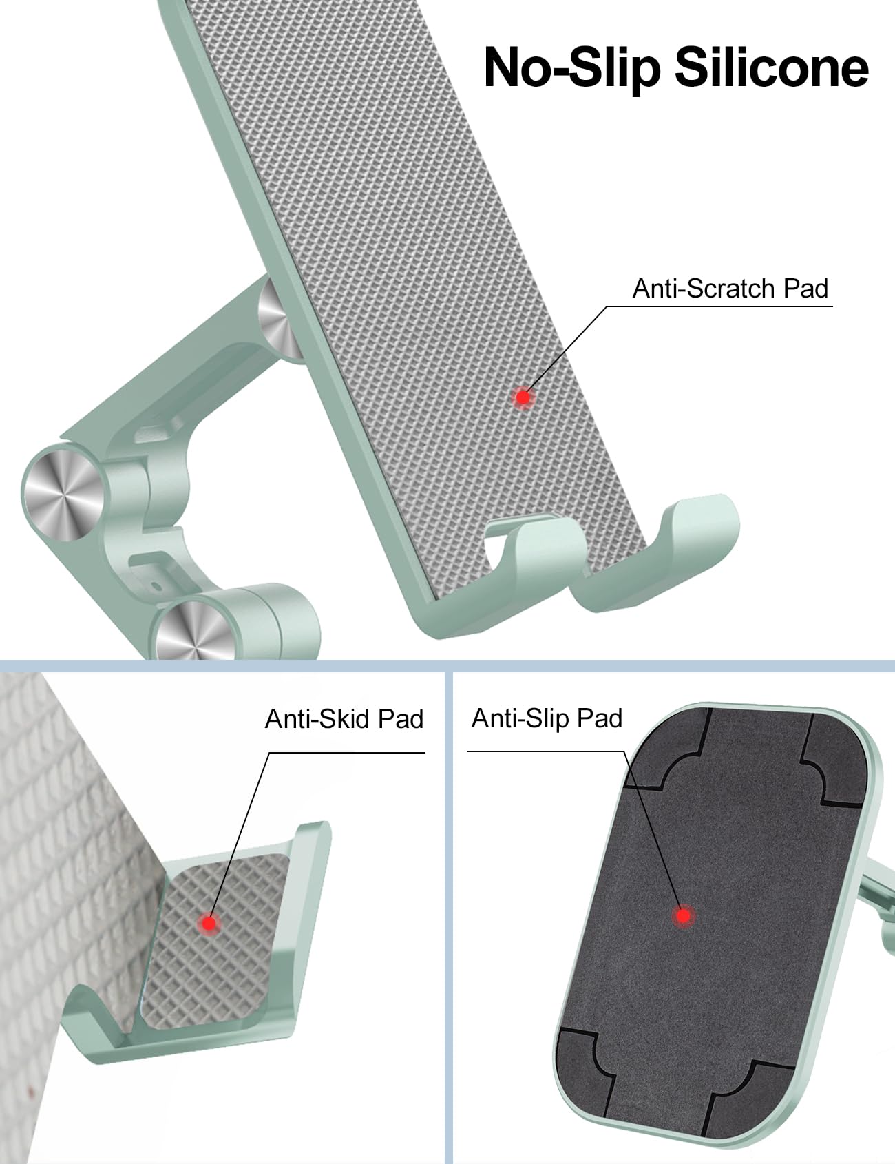 Ocyclone Phone Stand, Adjustable Height And Angle Cell Phone Stand For Desk Foldable Holder, Taller Iphone Stand Compatible 4 11