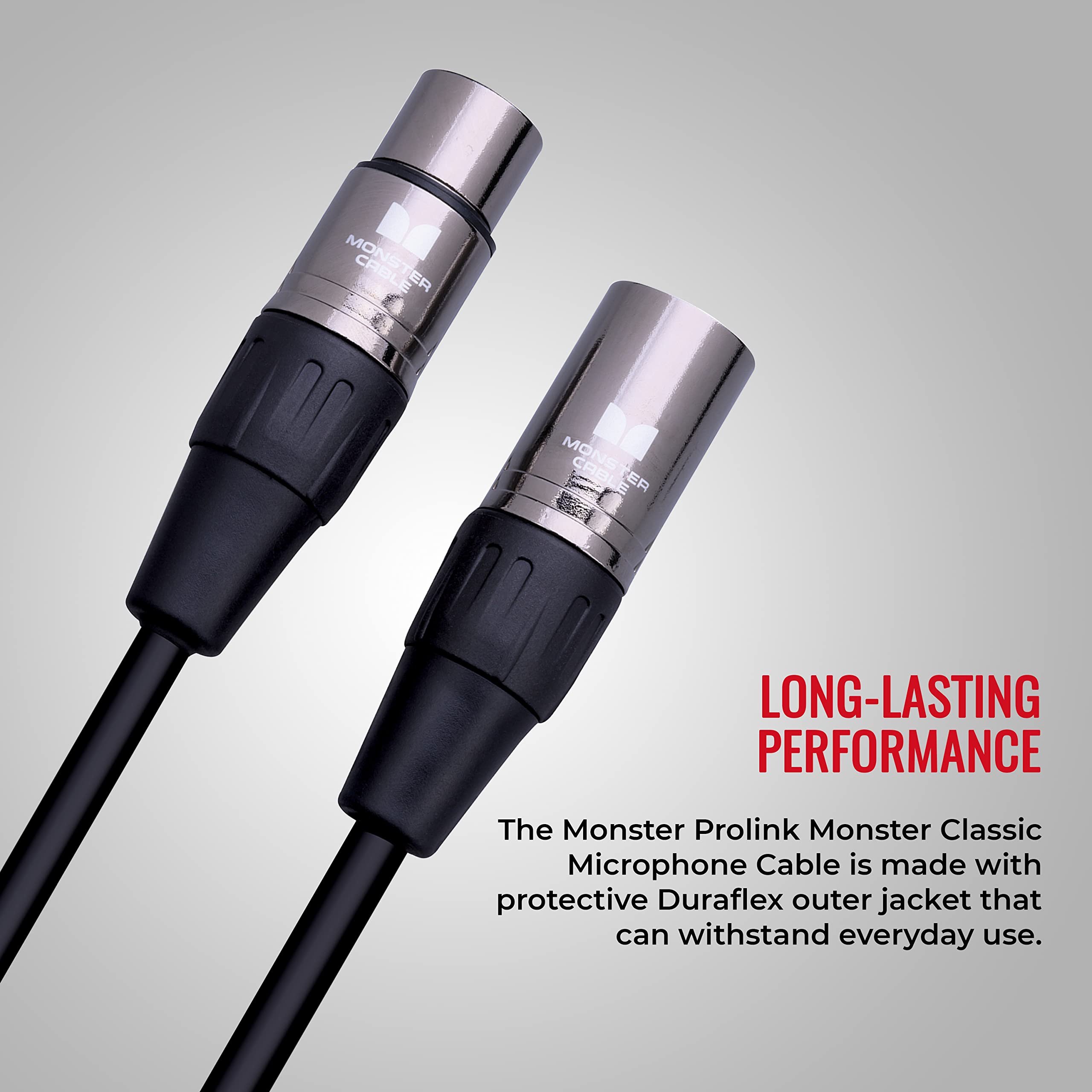 Monster Prolink Classic Microphone Cable. 100 Feet Silver Contact Xlr Cables. Mic Cable W/Multitwist Construction. 95% Copper Br