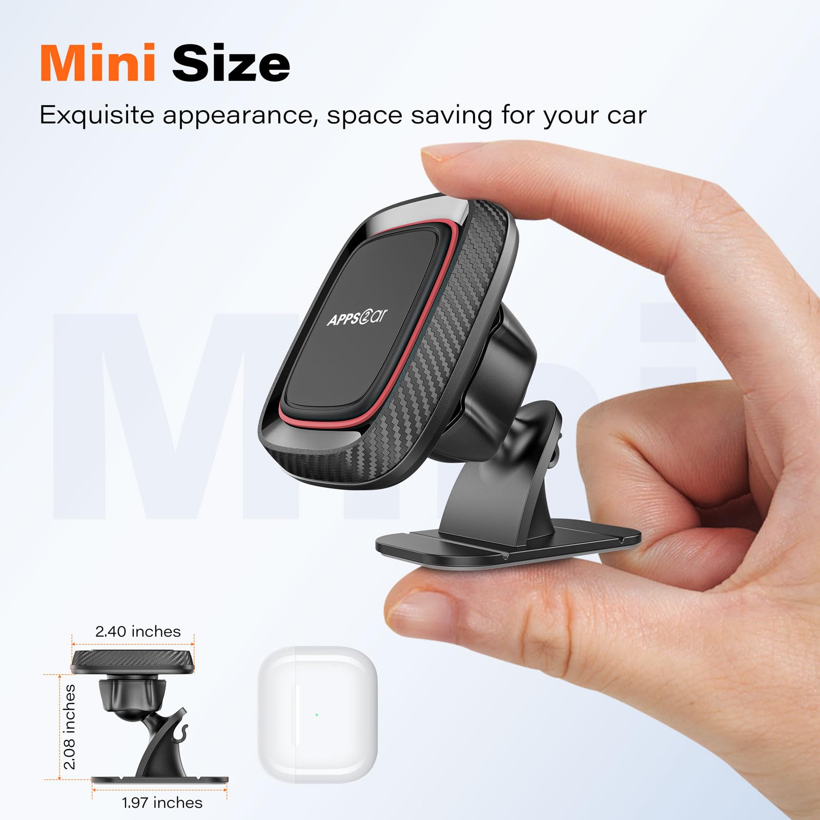 [2 Pack] Magnetic Phone Holder For Car, Apps2Car [Super Strong Magnet] Phone Mount For Car, Dashboard Magnetic Car Phone Holder