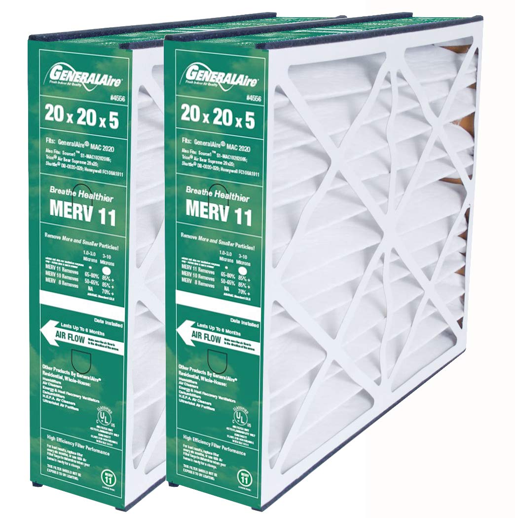 Generalaire Reservepro # 4556 20'' X 20'' X 5'' Air Filter, Merv 11 6Fm2020 (2 Pack)