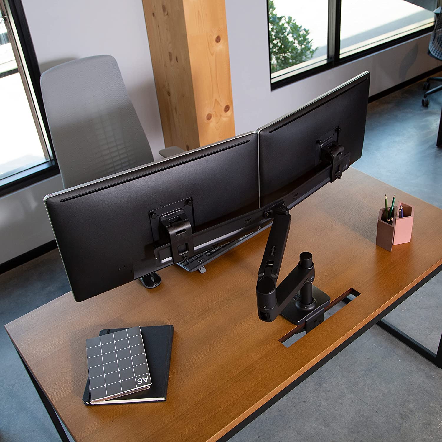 Ergotron � LX Dual Direct Monitor Arm, VESA Desk Mount � for 2 Monitors Up to 25 Inches, 2 to 11 lbs Each � Matte Black
