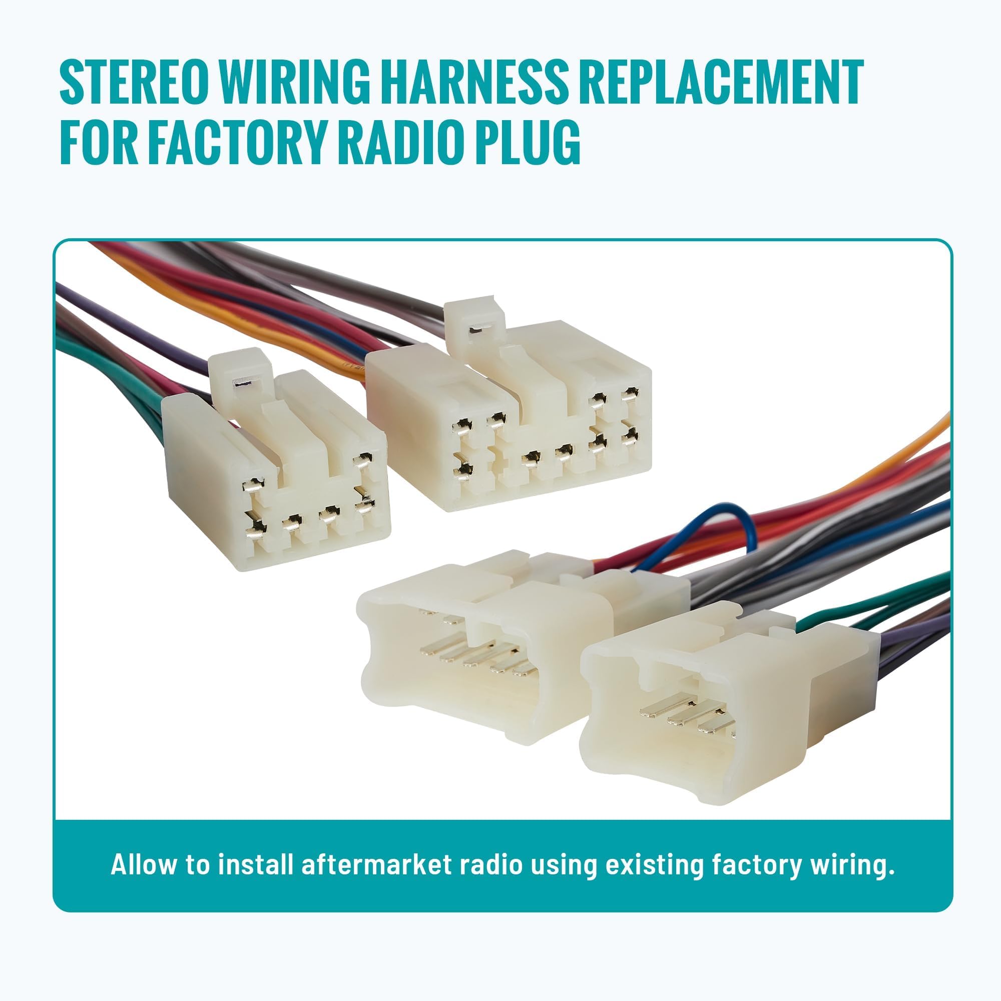 Nuith Radio Wiring Harness Compatible With 2010-2019 Subaru/1992-2019 Toyota Non-Jbl System Radio, Male+Female Stereo Wiring Har