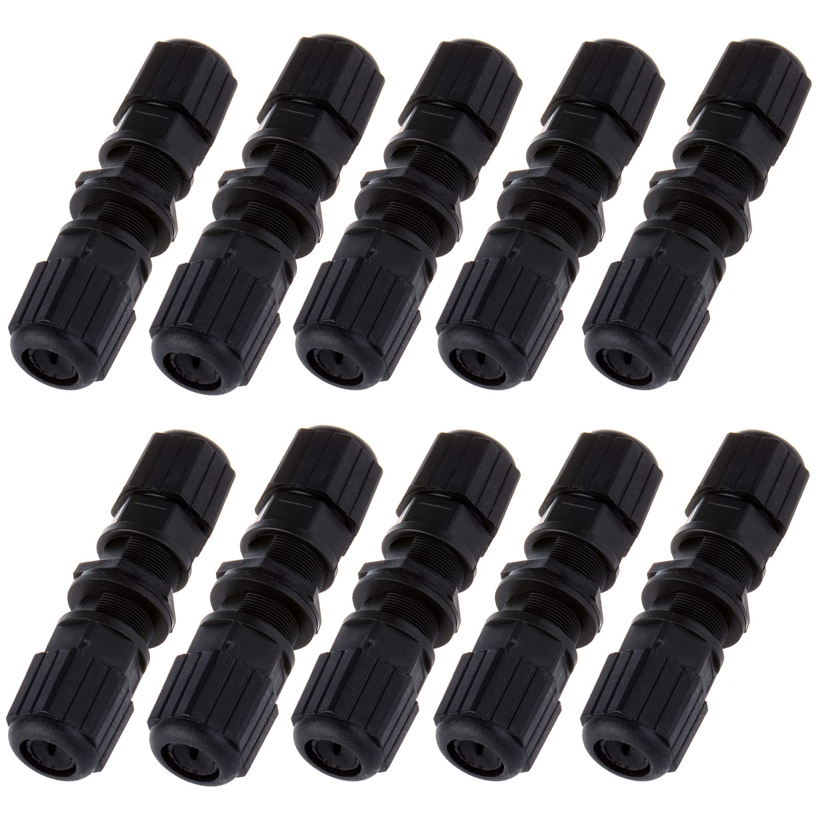 Anmbest 10Pcs M20 Rj45 Waterproof Connector Ip67 Cat5/5E 8P8C Ethernet Lan Cable Connector Double Head Outdoor Lan Coupler Adapt