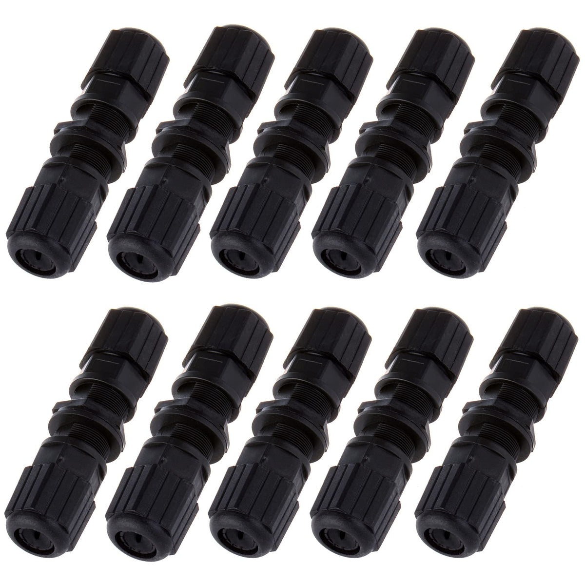 Anmbest 10Pcs M20 Rj45 Waterproof Connector Ip67 Cat5/5E 8P8C Ethernet Lan Cable Connector Double Head Outdoor Lan Coupler Adapt