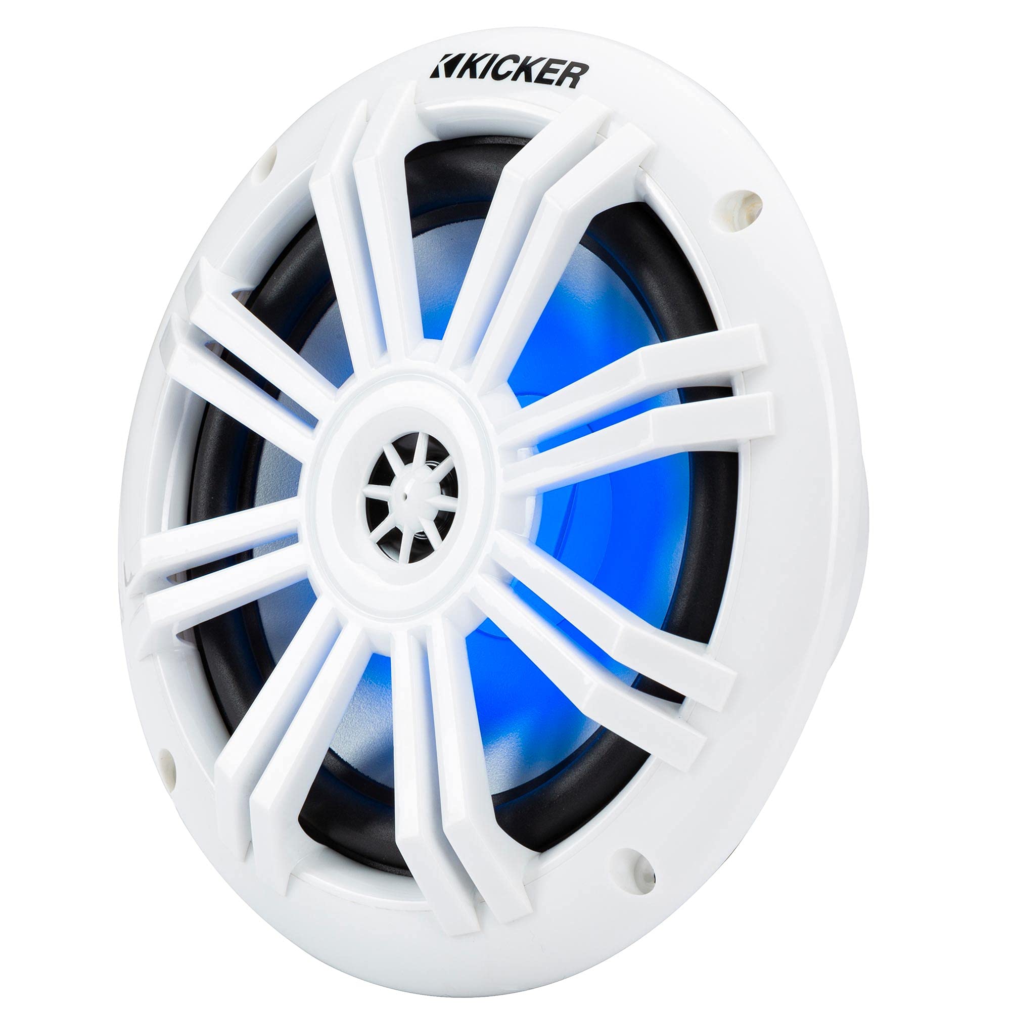 Kicker 49Km604Wl Km 6.5'' 4O Blue Led Marine Coaxial Speakers   Pair