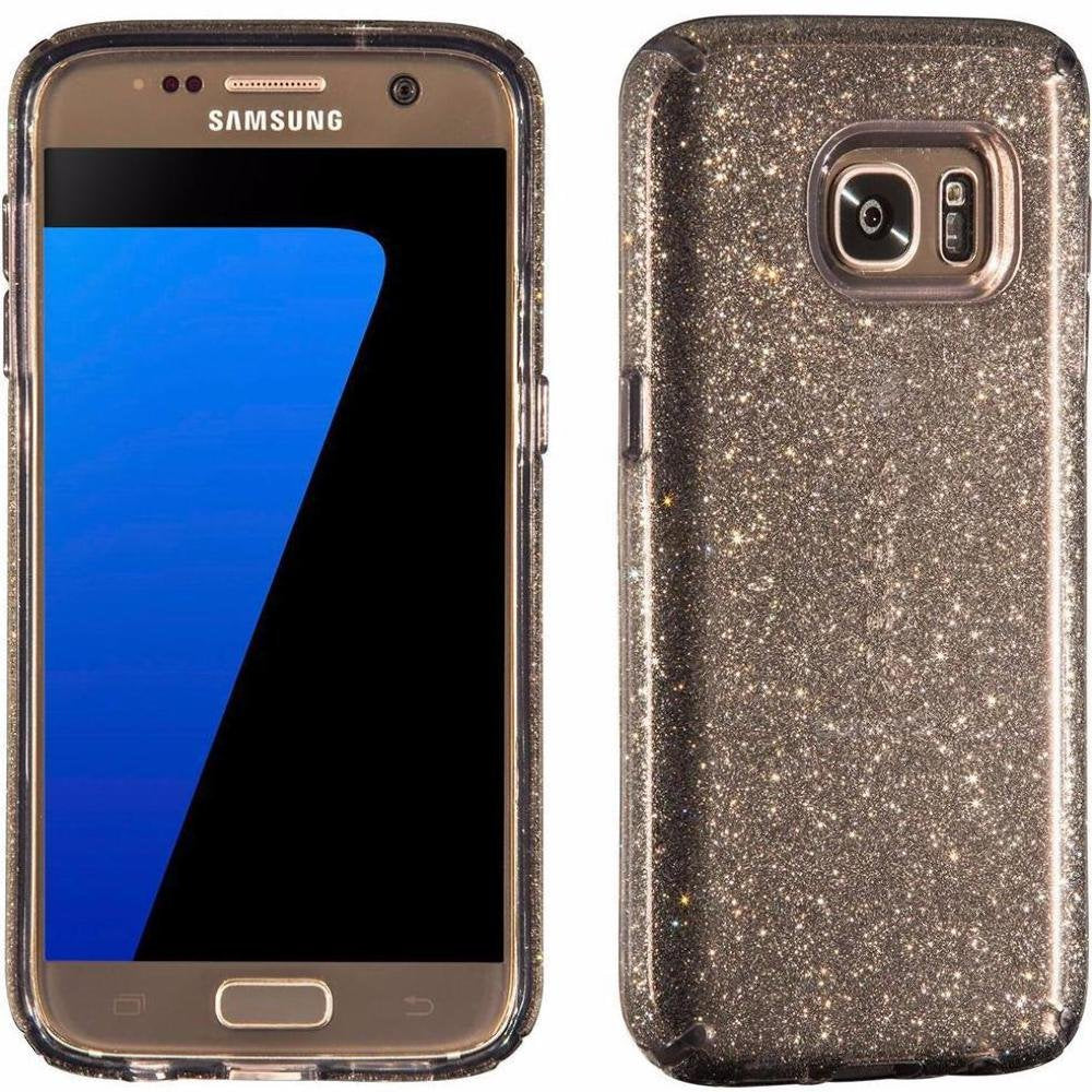 Speck Products 75836-5637 CandyShell Cell Phone Case for Samsung Galaxy S7 - Retail Packaging - Obsidian Gold/Black