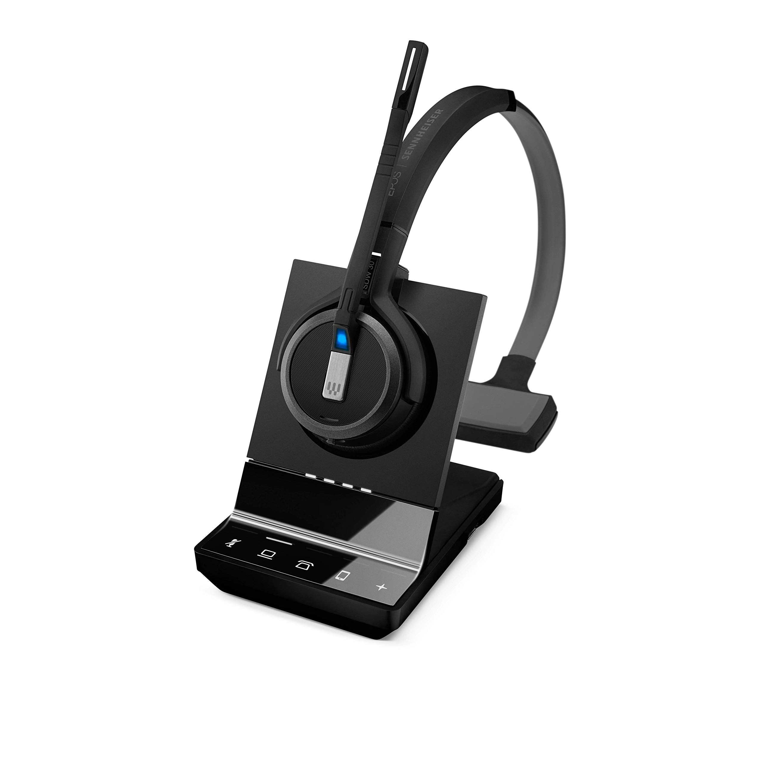 Sennheiser Sdw 5035 (506596)   Single Sided (Monaural) Wireless Dect Headset For Desk Phone Softphone/Pc Connections Dual Microp