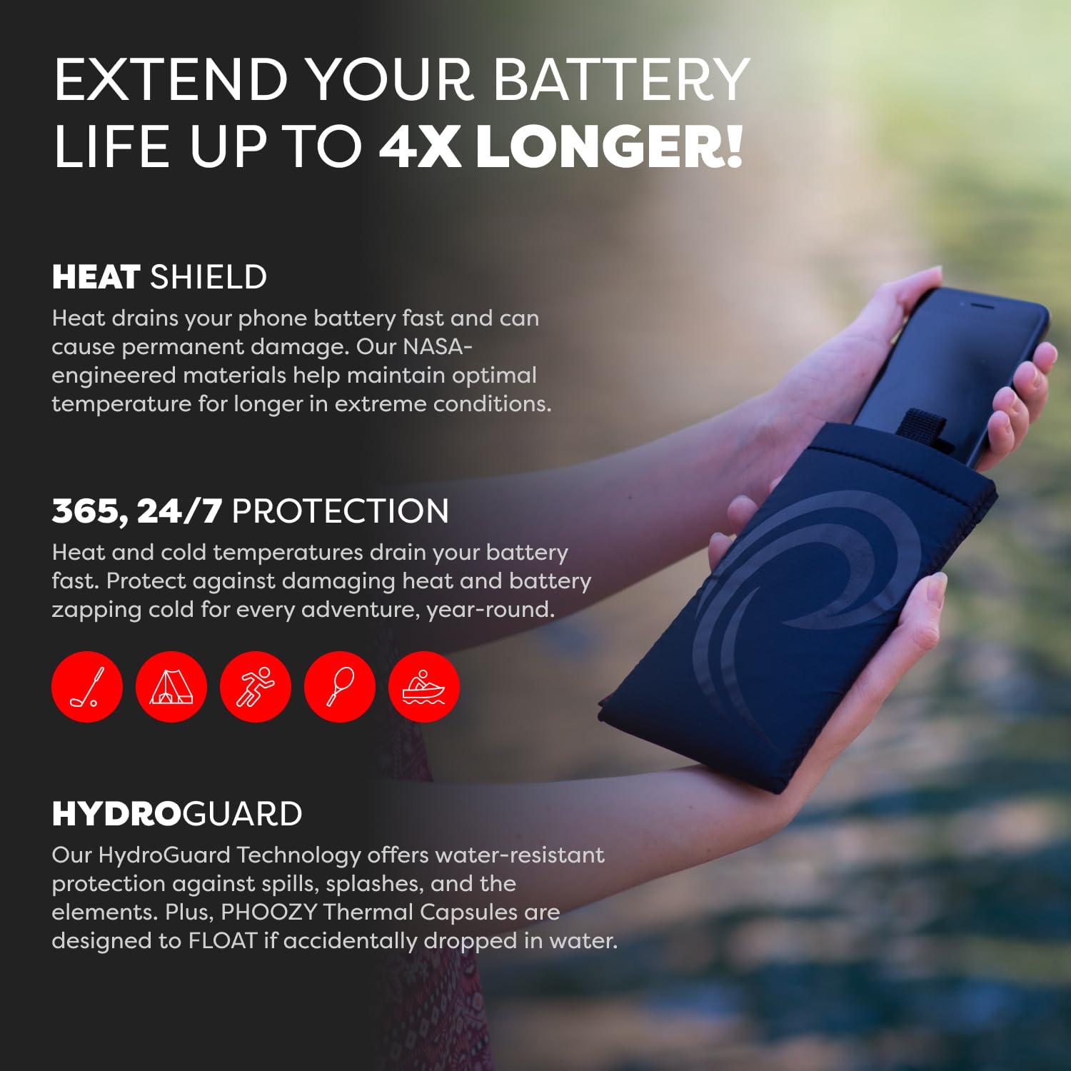 Phoozy Apollo Ii Thermal Phone Case With Antimicrobial Lining And Keyring Connector   Helps Prevent Overheating In The Sun, Floa