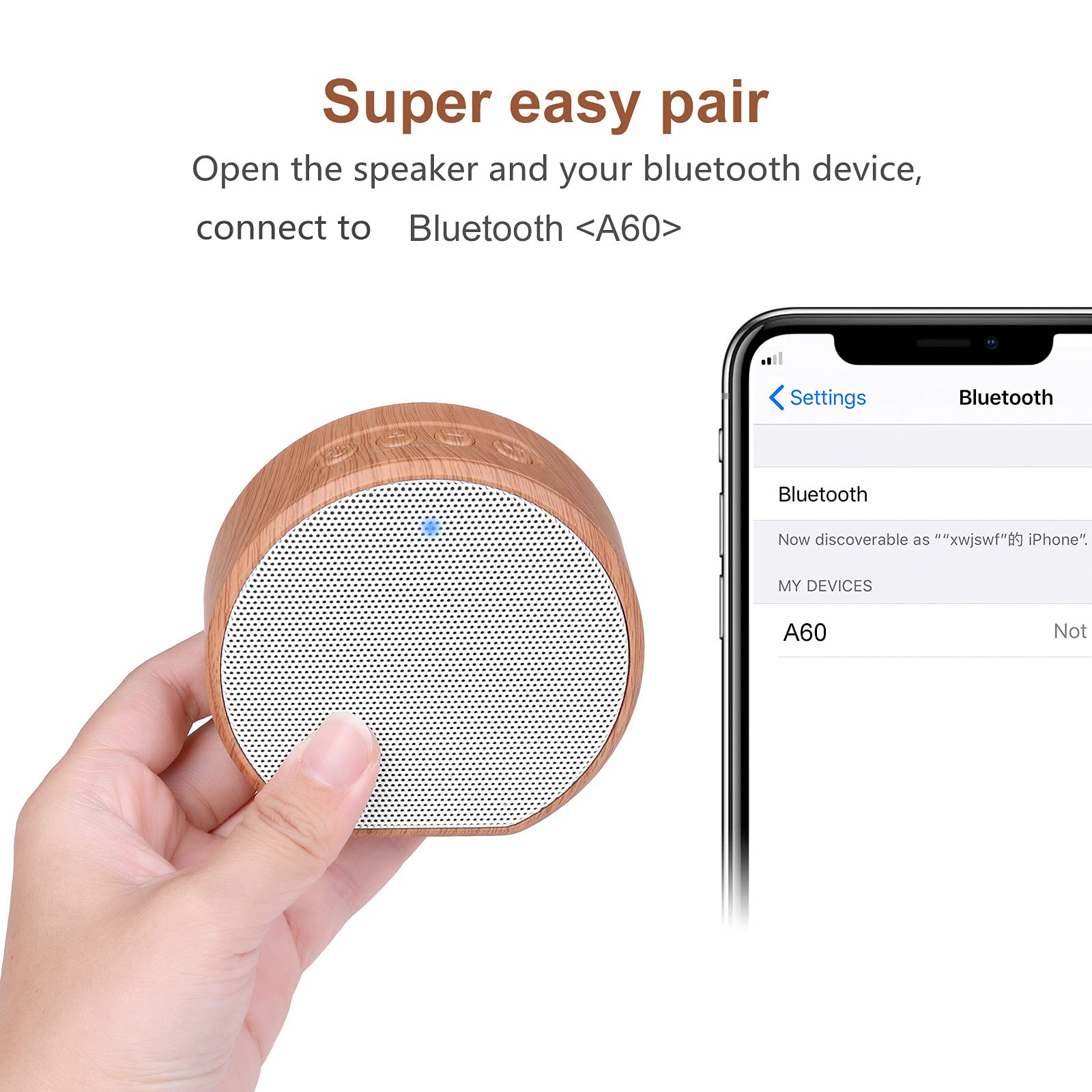 Uzilaco Wireless Speakers, Portable Bluetooth Speaker With Ipx4 Waterproof, Perfect Small Size, Hd Sound, Wireless Bluetooth Spe
