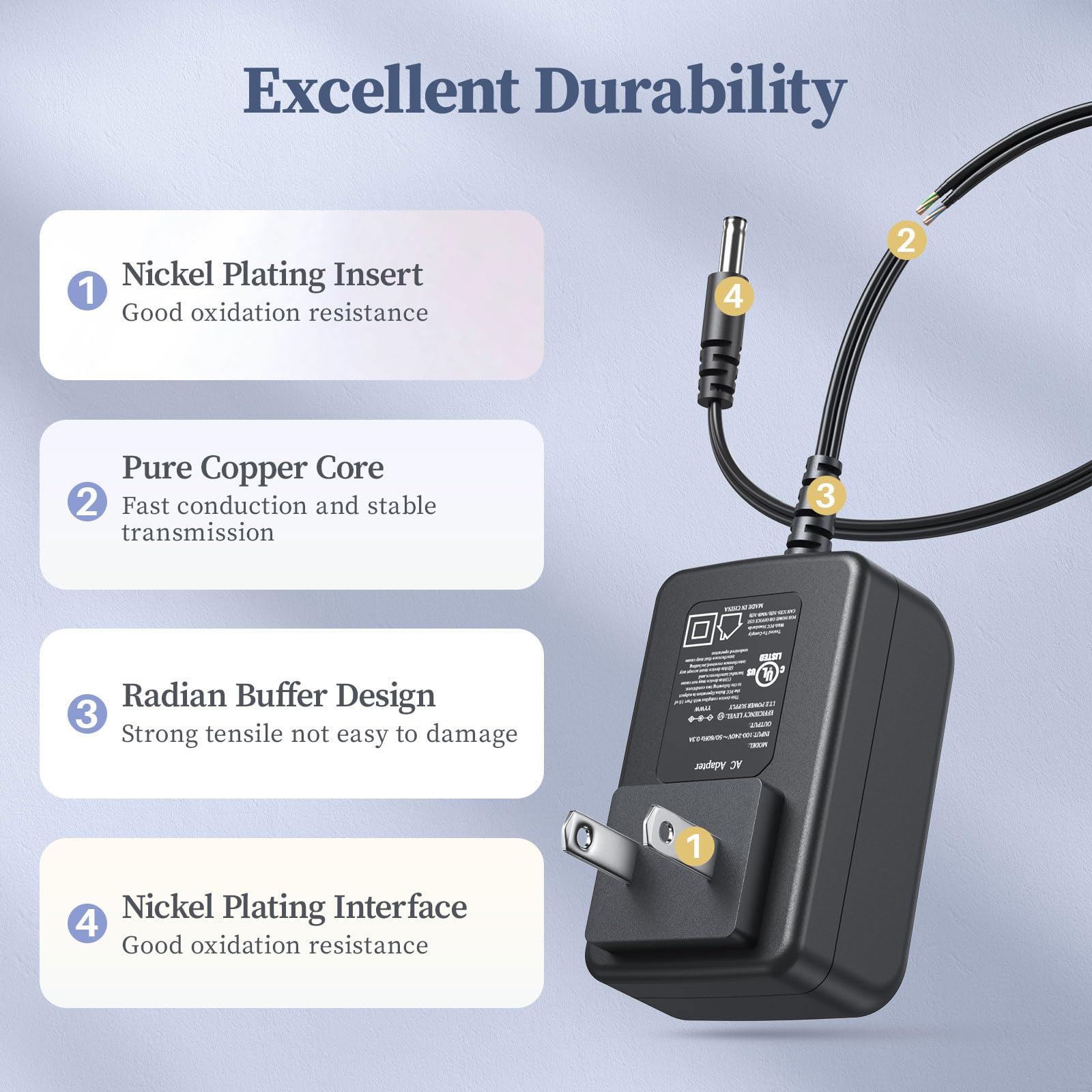 Donyoie 5V 1A Power Supply 5 Volt Charger 1000Ma 5W Max Regulated Switching Ac To Dc Cord Adapter With 10 Replacement Connector
