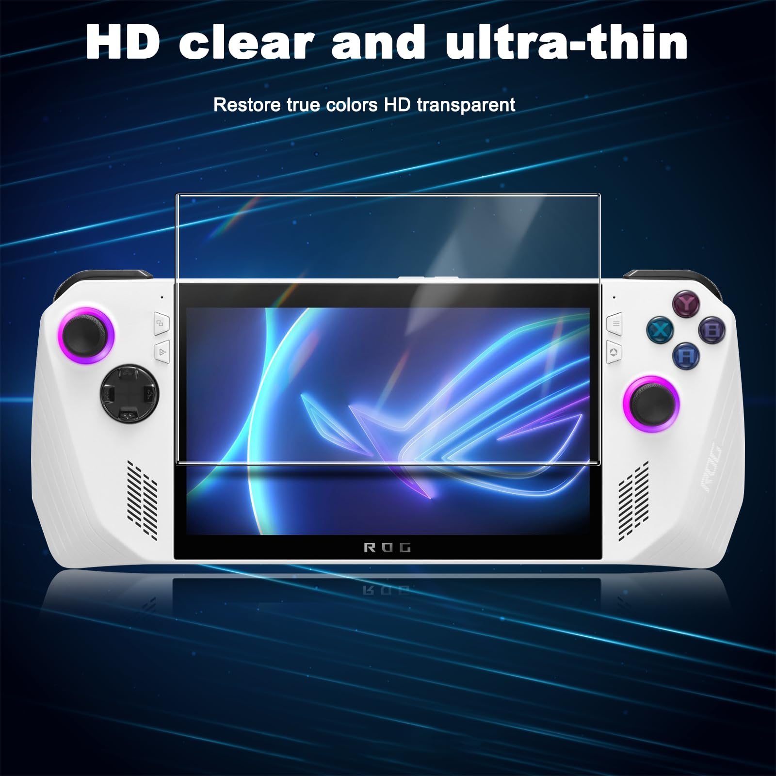 Wyqltd 4 Pack For Asus Rog Ally 2023 Screen Protector Tempered Glass, 9H Hardness High Definition Scratch And Shatterproof