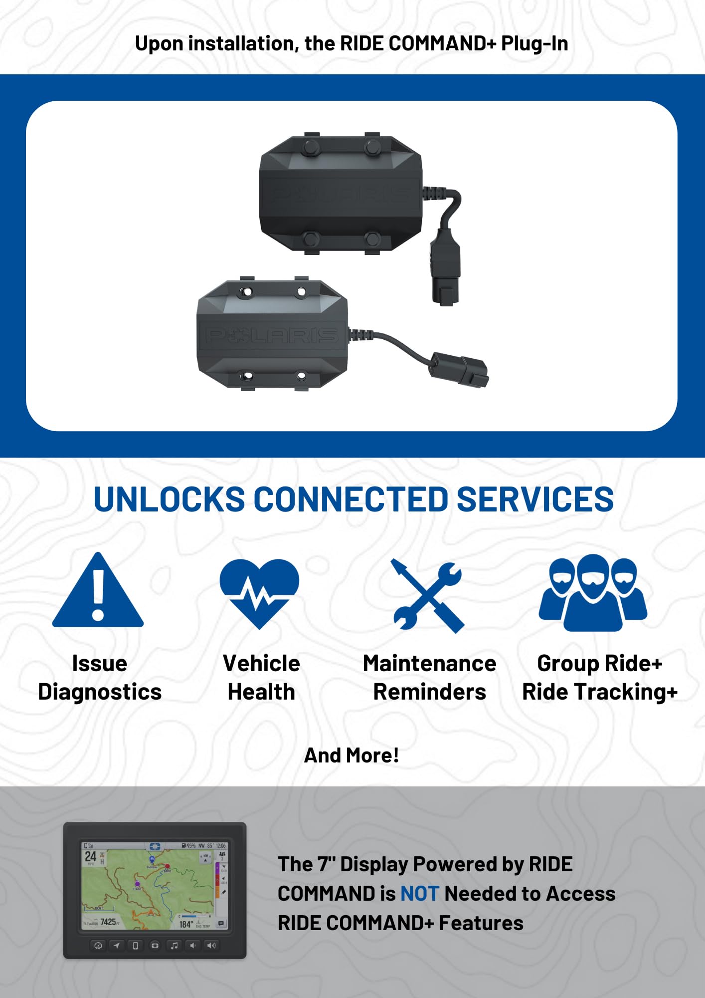 Polaris Off Road Ride Command+ Connected Vehicle Plug-In, 500K