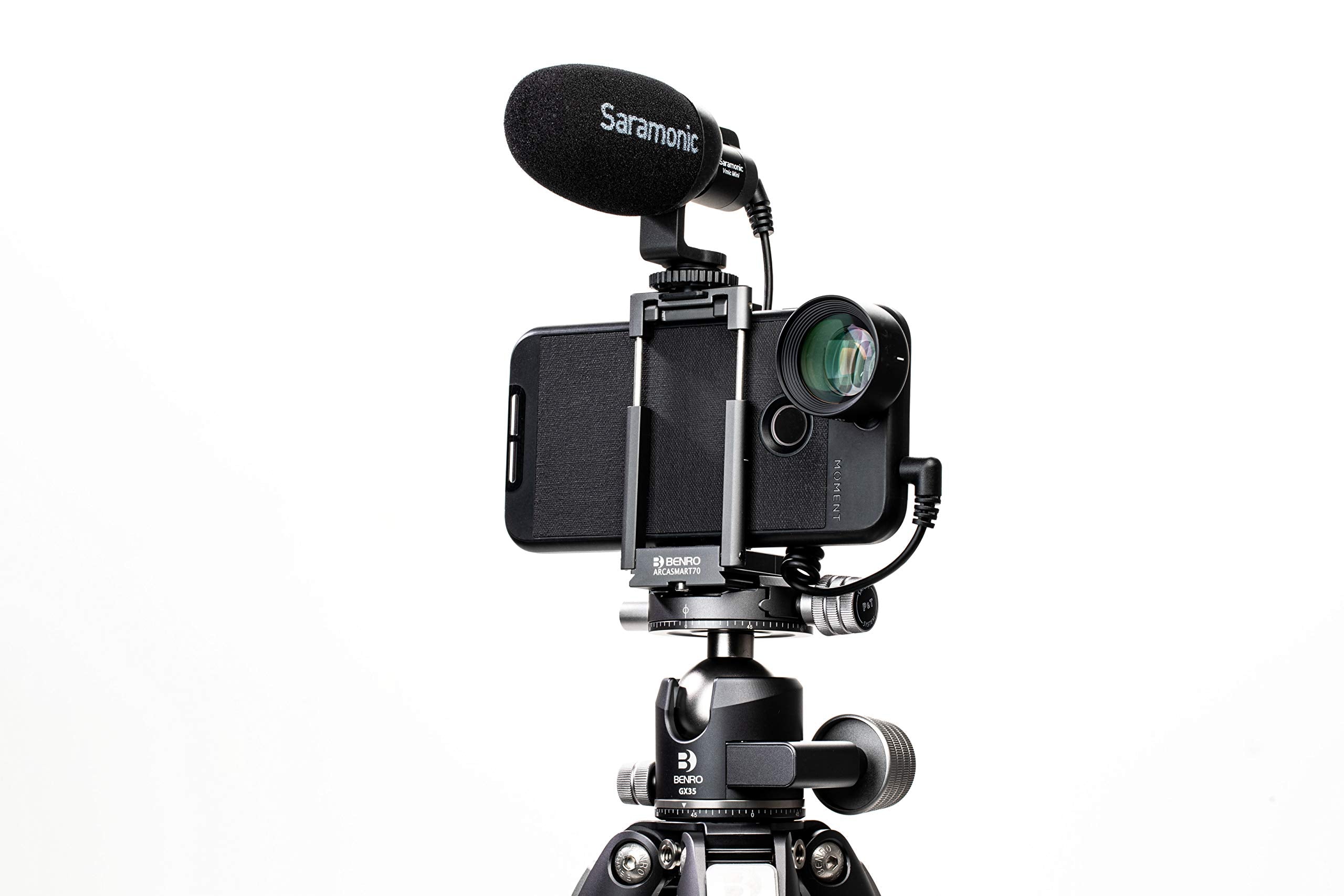 Benro Arcasmart 70Mm Arca-Swis Plate And Smartphone Adapter For Ballheads, Gimbals And 3-Way Tripod Heads