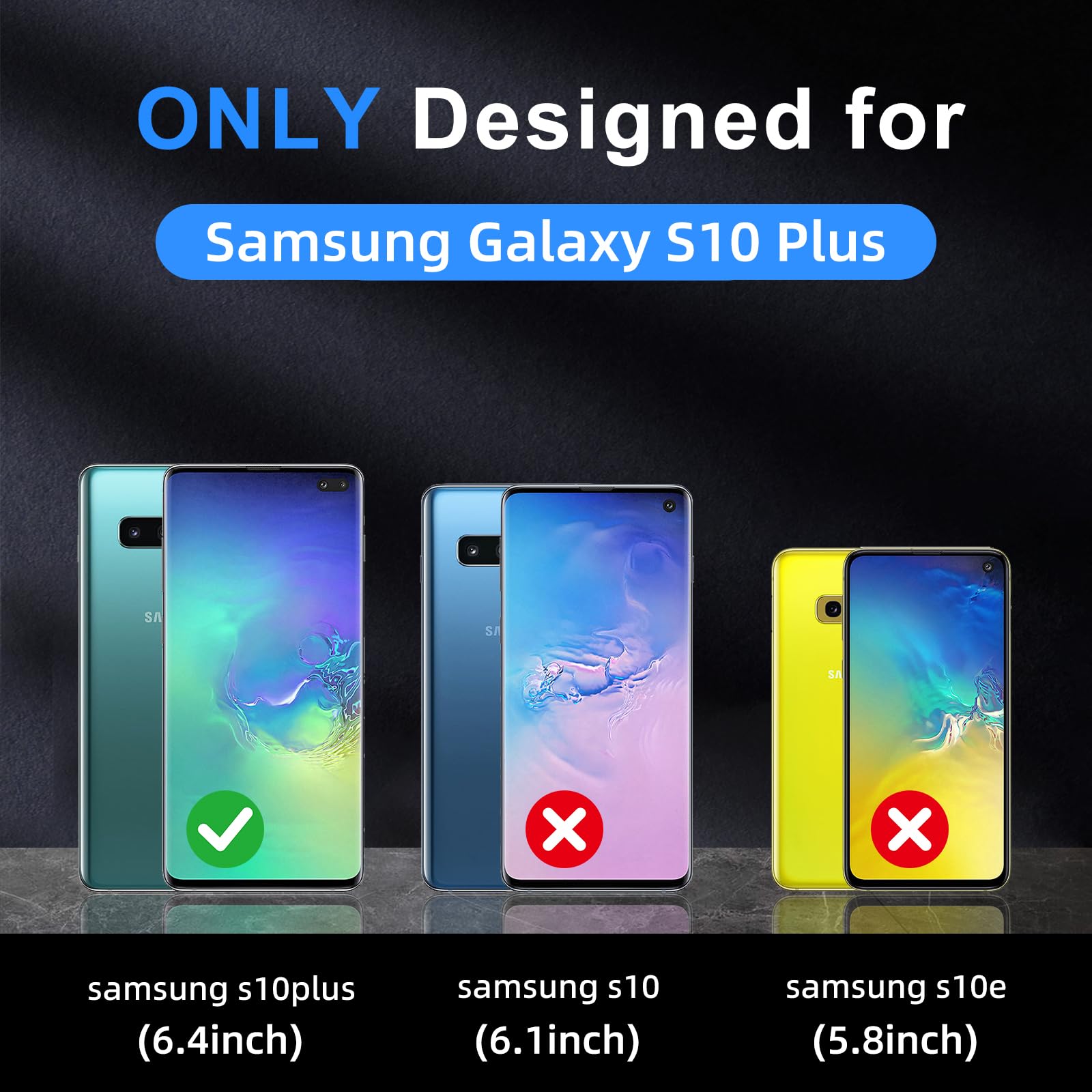 Teayoha For Samsung Galaxy S10 Plus Case,[Compatible With Magsafe] [Military Grade Drop Tested] Shockproof Magnetic Tough Rugged