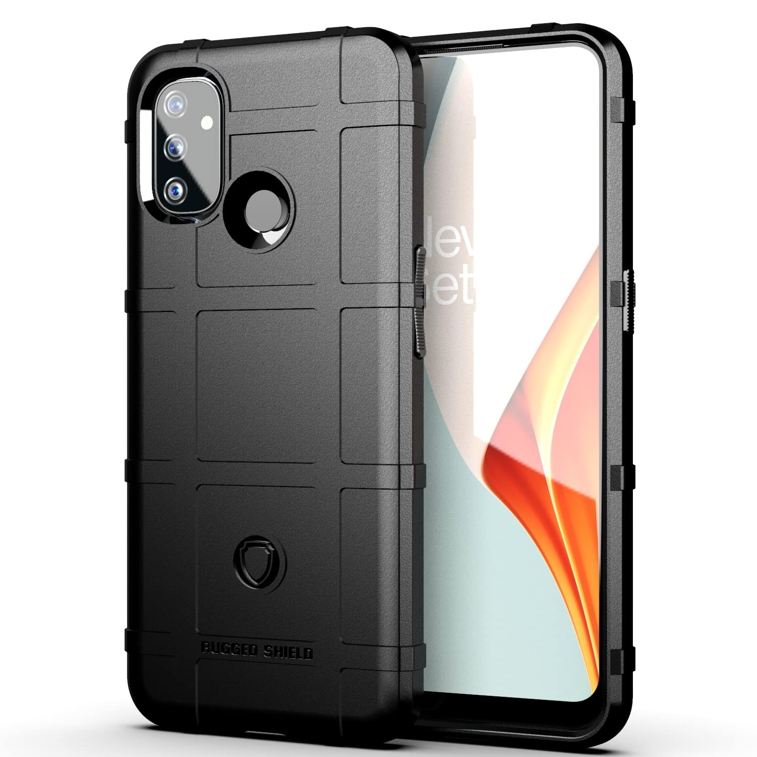 Ego Tactical Rugged Shield Brand Solid Color Tpu Phone Case For One+ Nord N100   Black