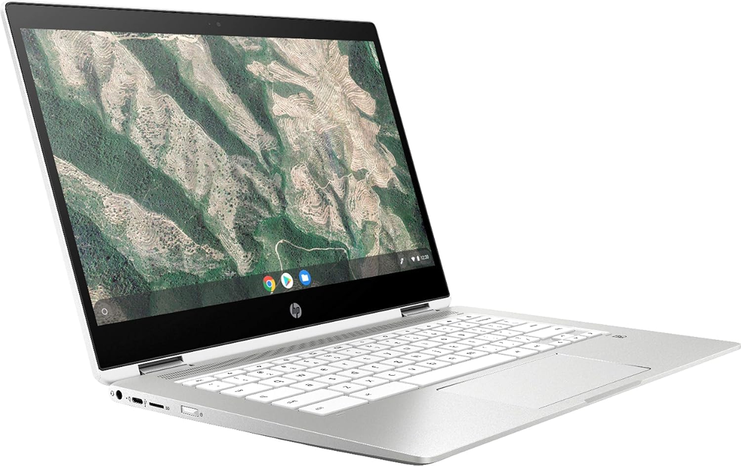 HP Chromebook x360-14 HD Touch - Celeron N4000-4GB - 32GB eMMC - Silver White