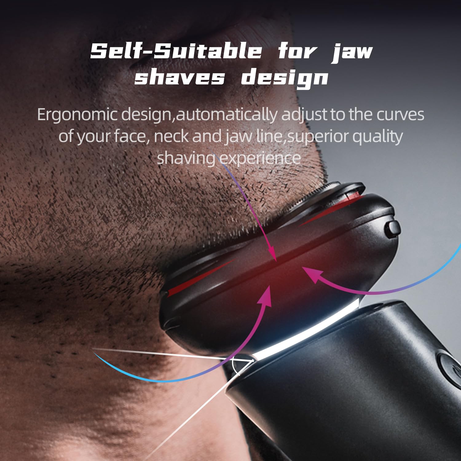 Men'S Shaver Electric Rotary Razor 3D Floating Cutter Head One Hour Type C Fast Charge Waterproof Razor With Led Display Wet Dry