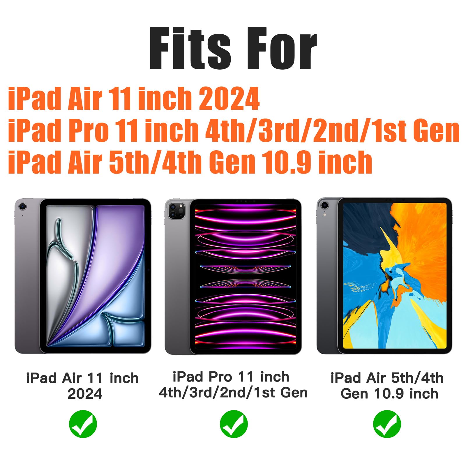 Braecnstock Kids Case For Apple Ipad Air 11 Inch 2024 M2 6Th Gen Ipad Pro 11 4Th 3Rd 2Nd 1St Gen Ipad Air 5Th 4Th Gen 10.9'' Sho