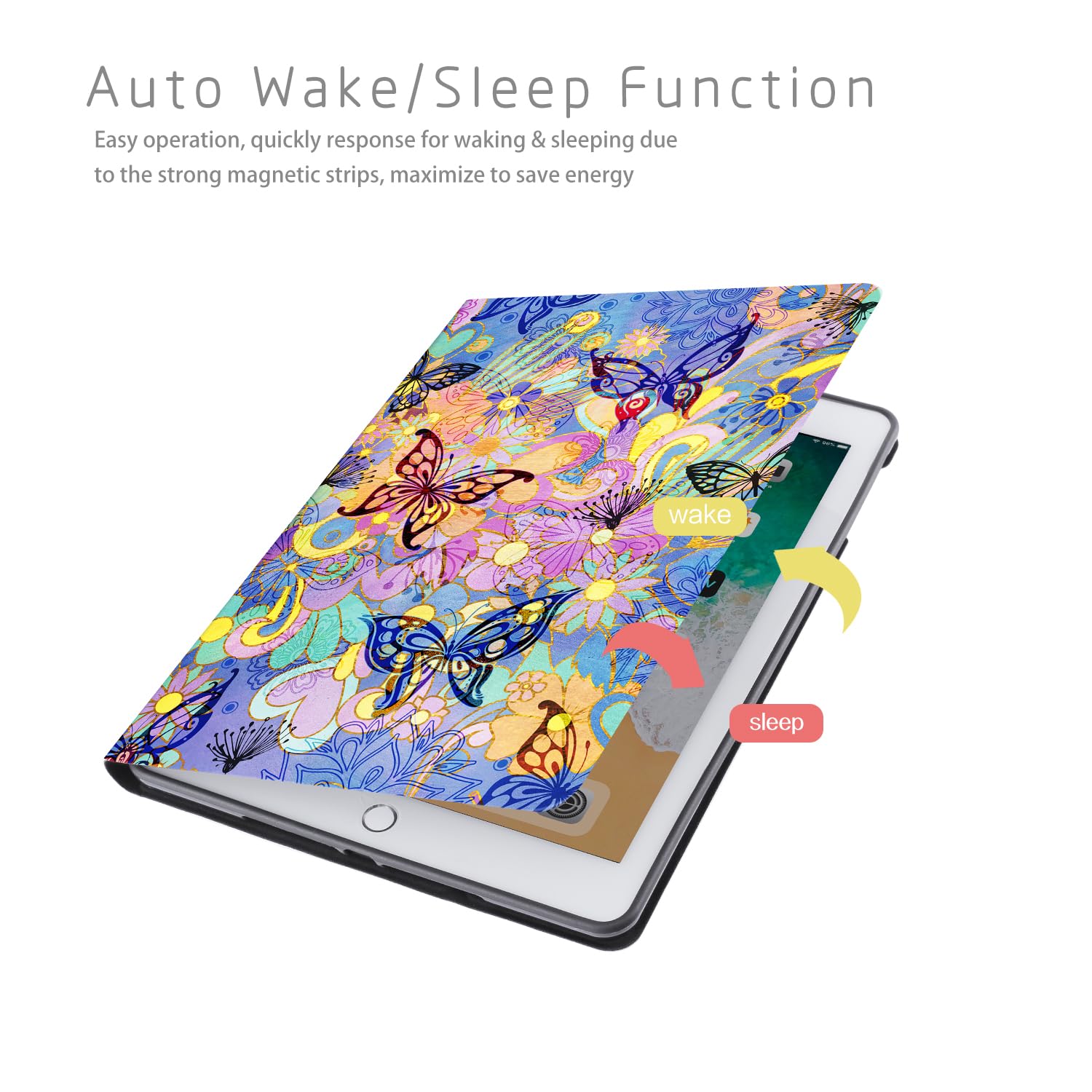 Ipad 6Th Generation Case, Ipad 5Th Generation Case, Ipad Air 2/Air 1 Case, Ipad 9.7 Inch Case Kids Girls, 9.7 Slim Hard Back Cov