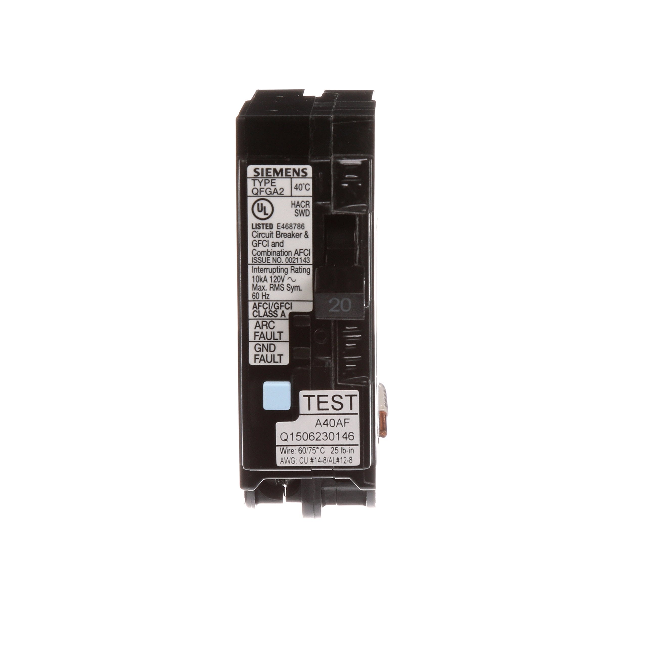 Breaker 20A Sp Afci/Gfci (Pack Of 1)